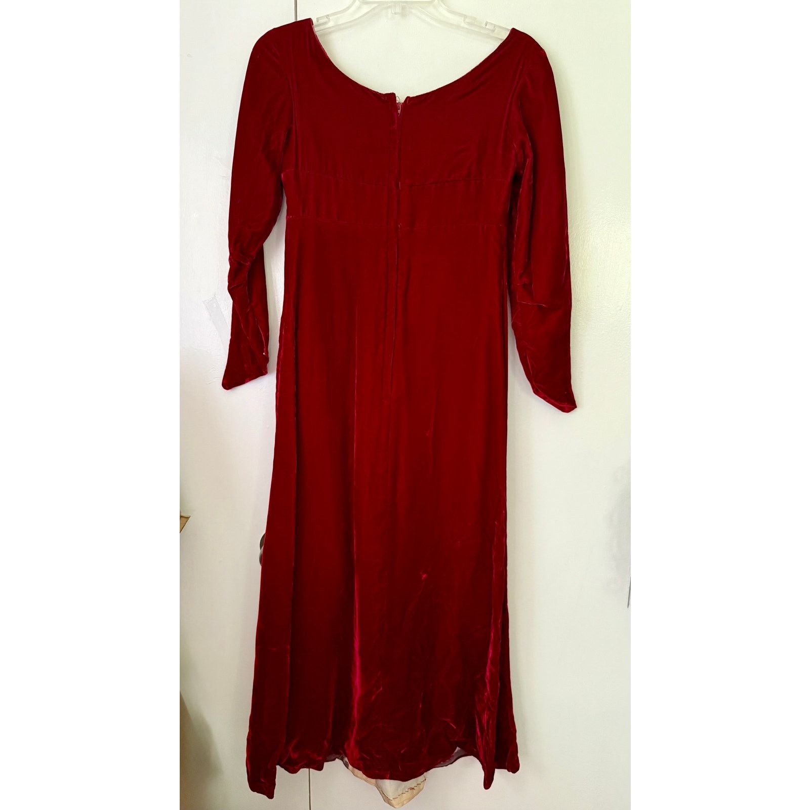 Vintage Vintage 60’s Red Velvet Bow Dress XS Renaissance Medieval Size XS / US 0-2 / IT 36-38 - 3 Thumbnail