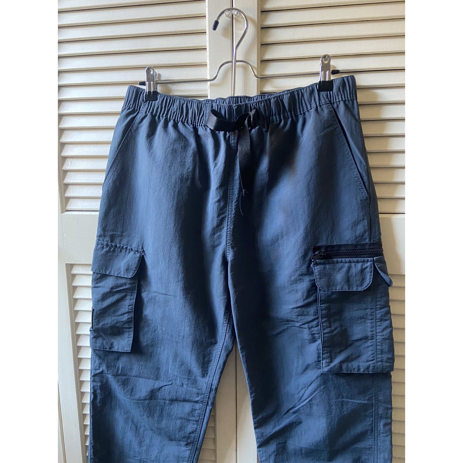 Stussy Stussy Nylon Cargo Pants Elastic Belted Waistband Blue Grey Size US 30 / EU 46 - 2 Thumbnail