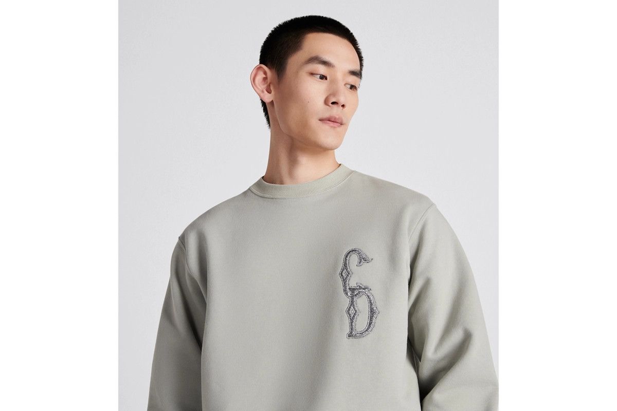 Dior o1w1db11024 Cd Interlaced Relaxed-Fit Sweatshirt in Grey Size US XS / EU 42 / 0 - 6 Thumbnail