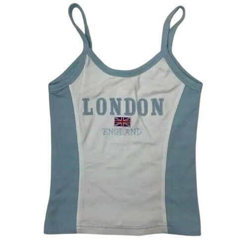 Vintage Blue and white London tank top Size M / US 6-8 / IT 42-44 - 1 Thumbnail