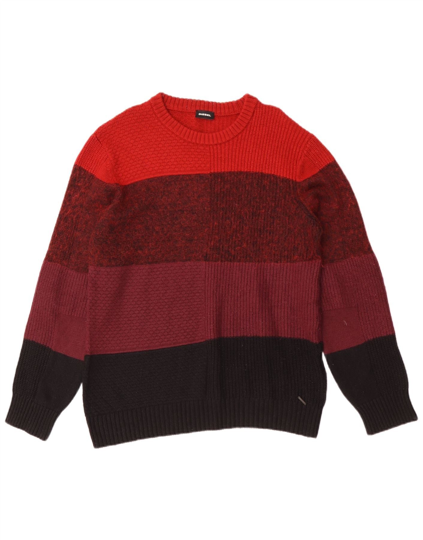 Diesel Mens Crew Neck Jumper Sweater Medium Multicoloured Colourblo Size US M / EU 48-50 / 2 - 1 Thumbnail