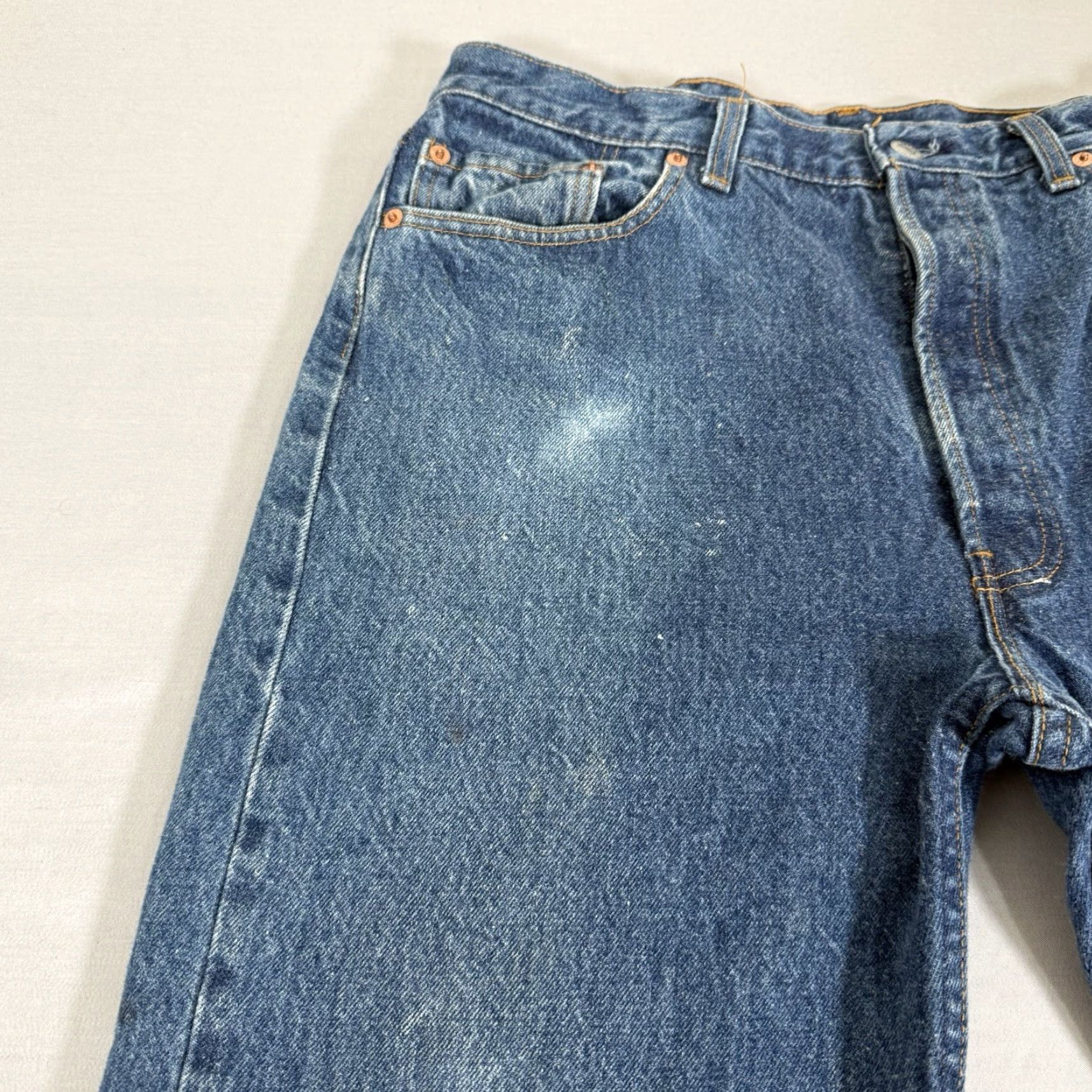 Levi's VINTAGE Levi's 501 Jeans Men's 34x32 Distressed Blue Denim 90s Size US 34 / EU 50 - 4 Thumbnail