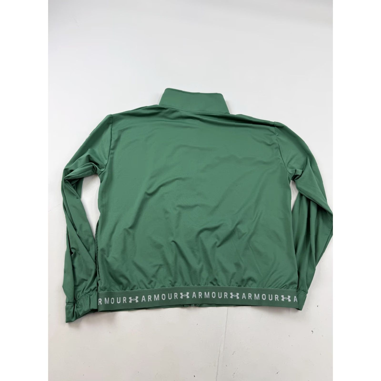 Under Armour Under Armour Track Jacket Womens Medium Green Full Zip Logo HeatGear Size M / US 6-8 / IT 42-44 - 7 Thumbnail