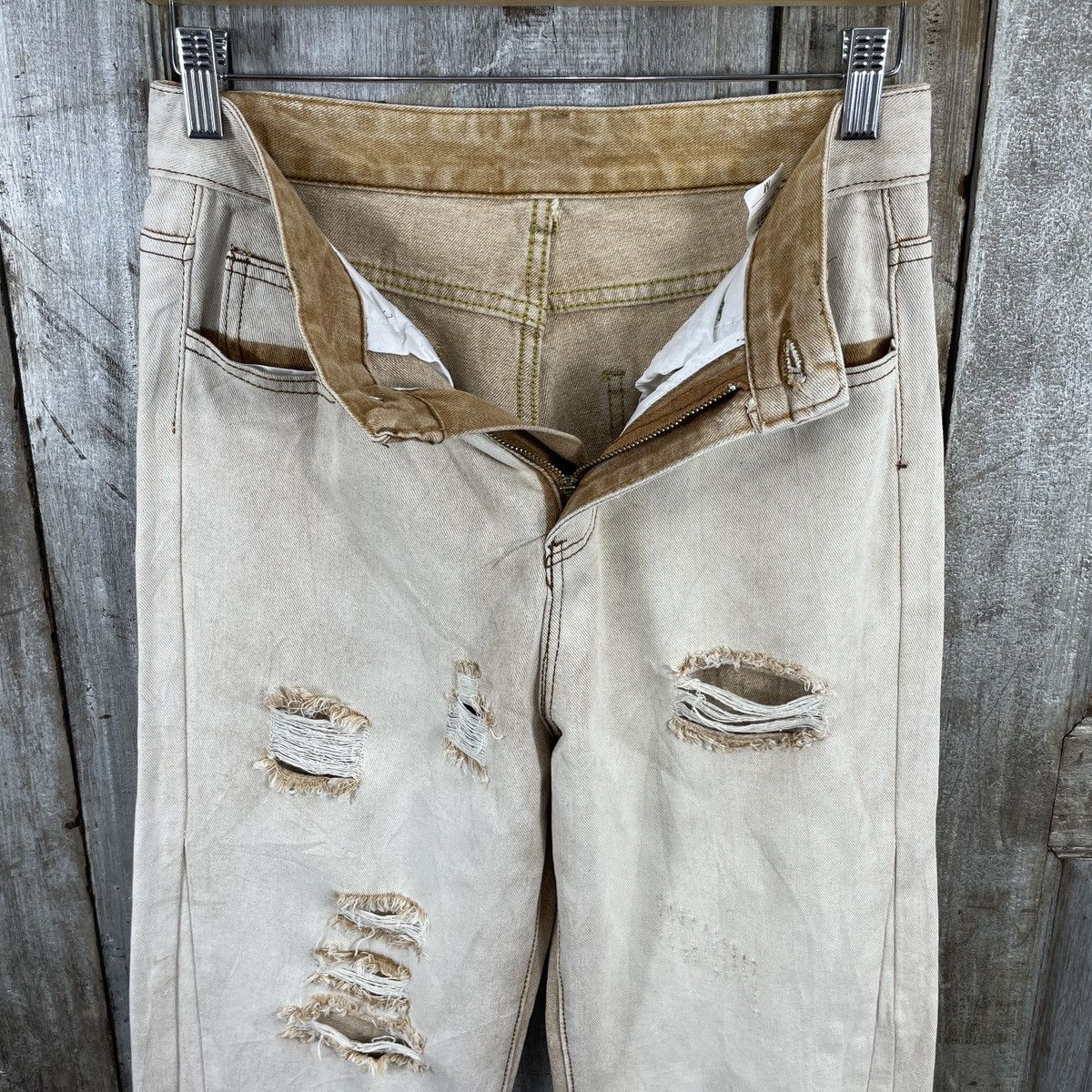 Designer × Japanese Brand × Vintage Vintage japanese Brand Distressed Jeans Nice Design Size 28" / US 6 / IT 42 - 6 Thumbnail