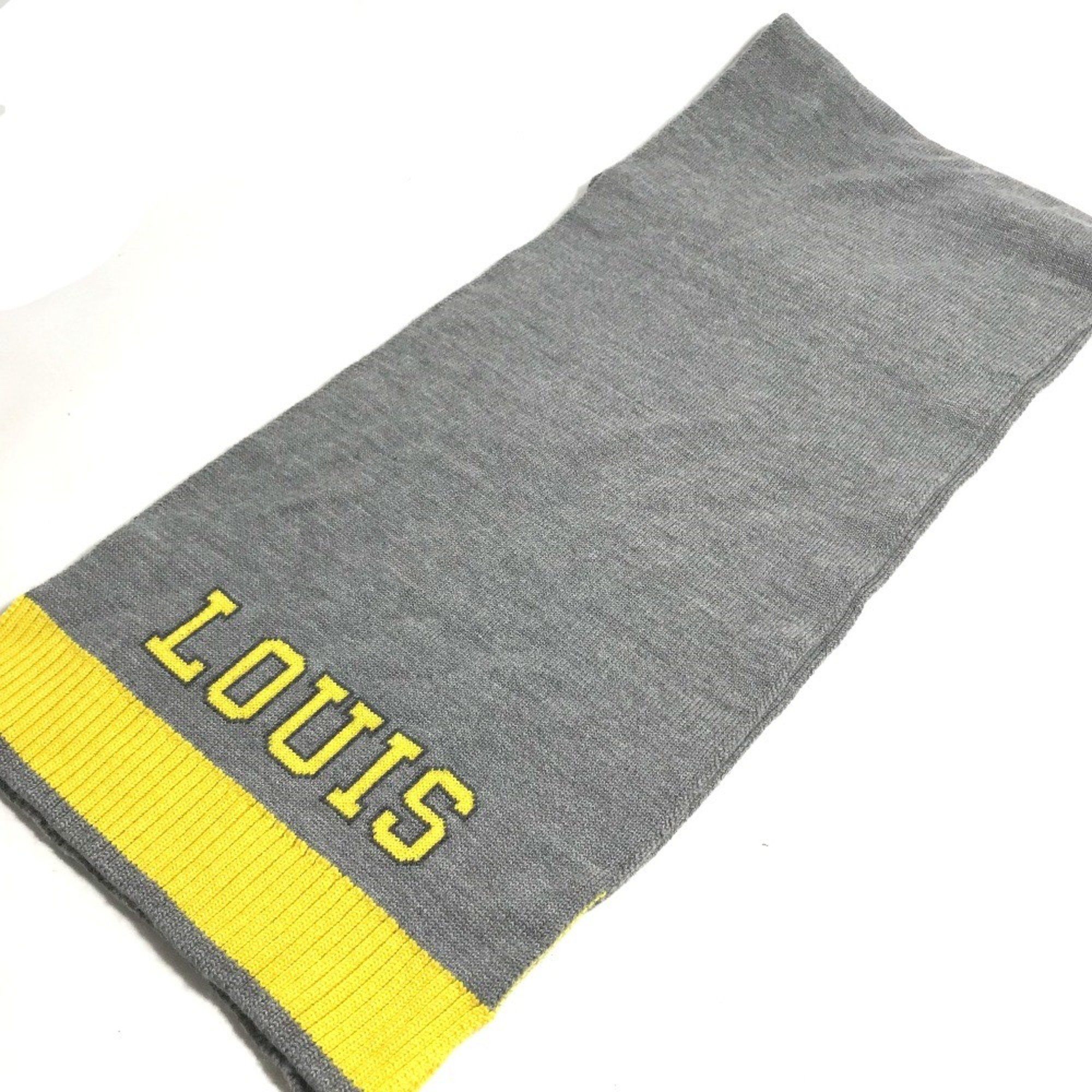 Louis Vuitton Louis Vuitton M71230 logo Scarf yellow gray Size ONE SIZE - 1 Thumbnail
