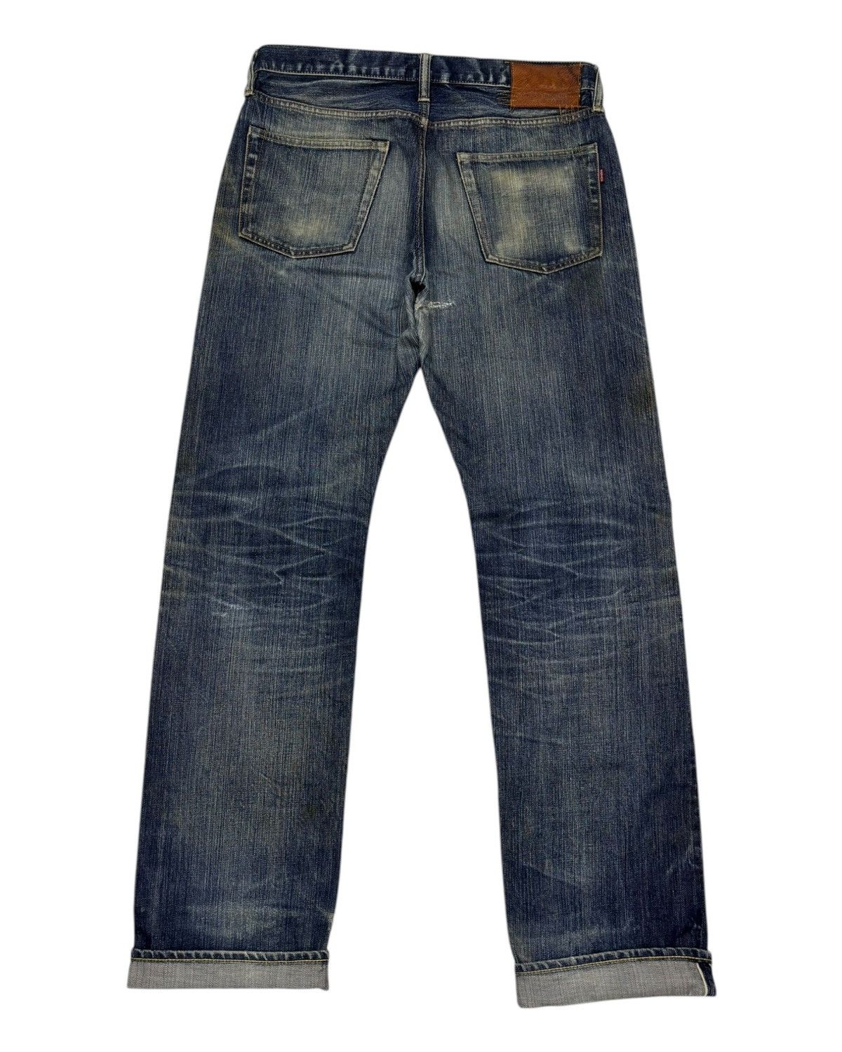 Hysteric Glamour 🇯🇵 BARTACK SELVEDGE JEANS RIPPED DESTROY JEANS Size US 33 - 2 Thumbnail