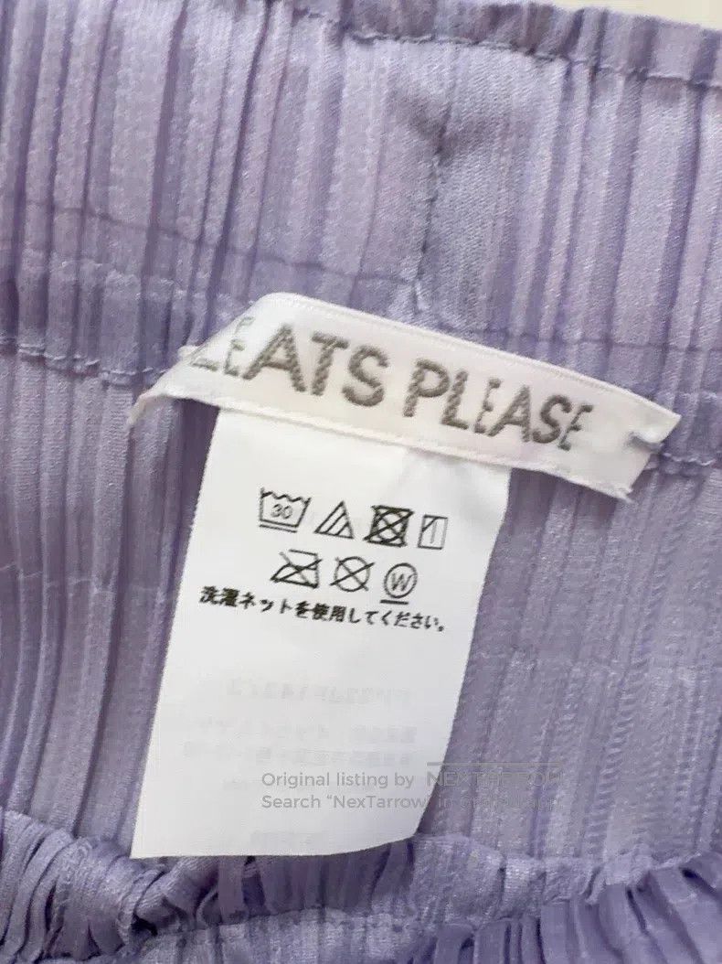 Issey Miyake Issey Miyake size:3 Purple Straight-Leg Trousers Size 22" - 2 Thumbnail