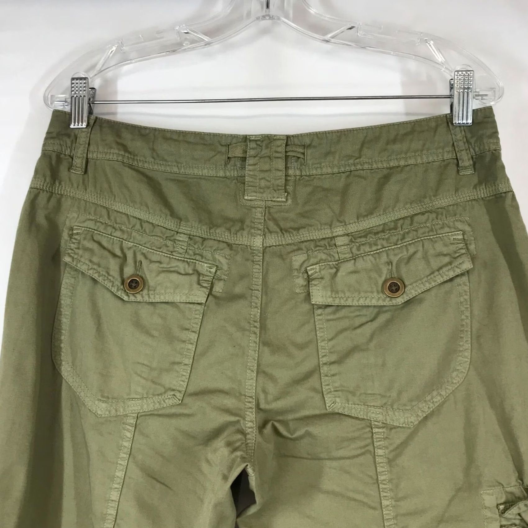 The Territory Ahead THE TERRITORY AHEAD Womens 12 Green Cargo Walking Shorts Size 34" / US 12 / IT 48 - 5 Thumbnail