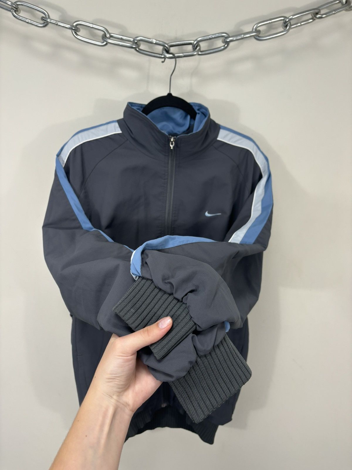 Nike Vintage Nike Y2K Retro Swoosh Gray Full Zip Track Jacket Size US XL / EU 56 / 4 - 12 Thumbnail