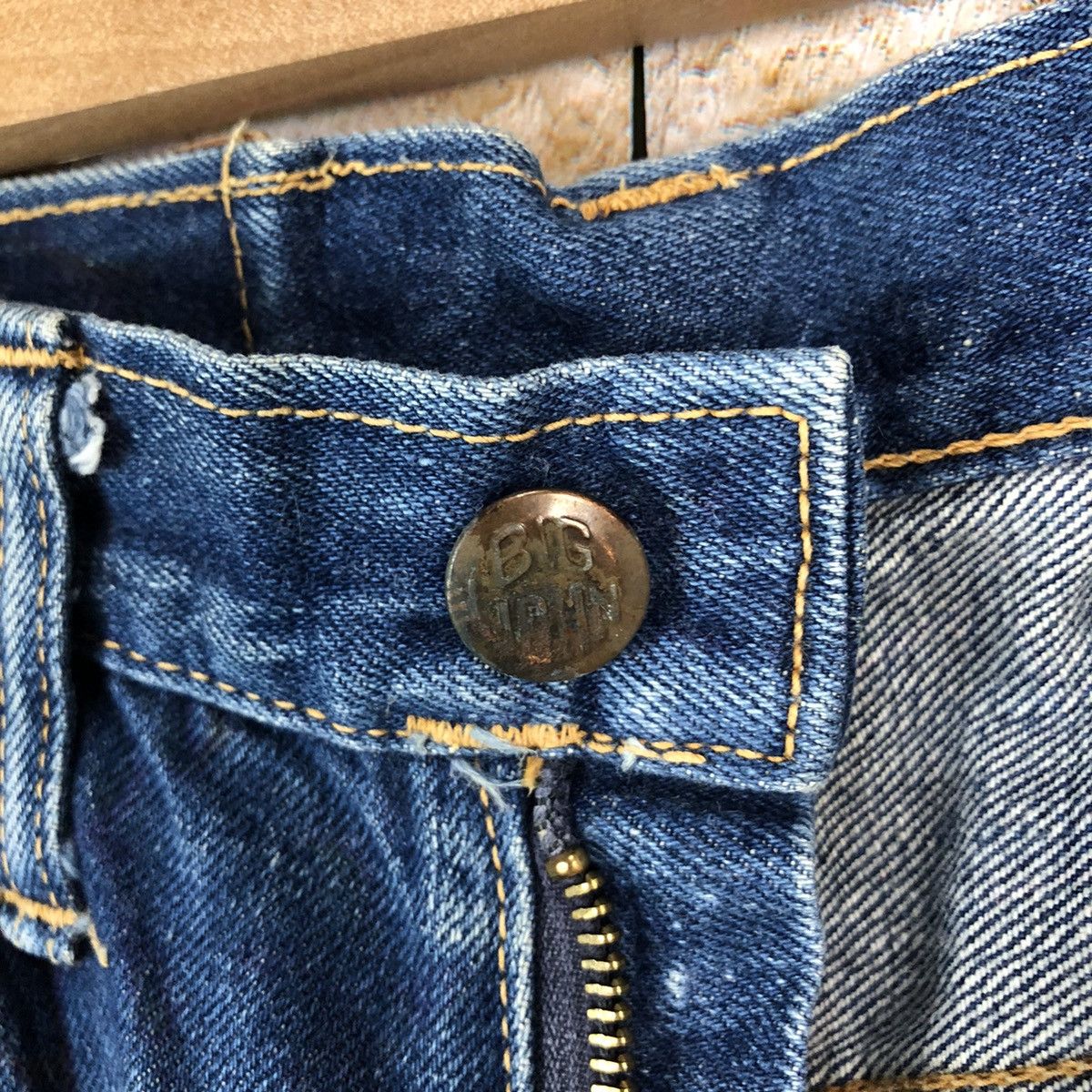 Big John Big John selvedge vintage Blue Distressed Denim Pants #A345 Size US 31 - 11 Thumbnail