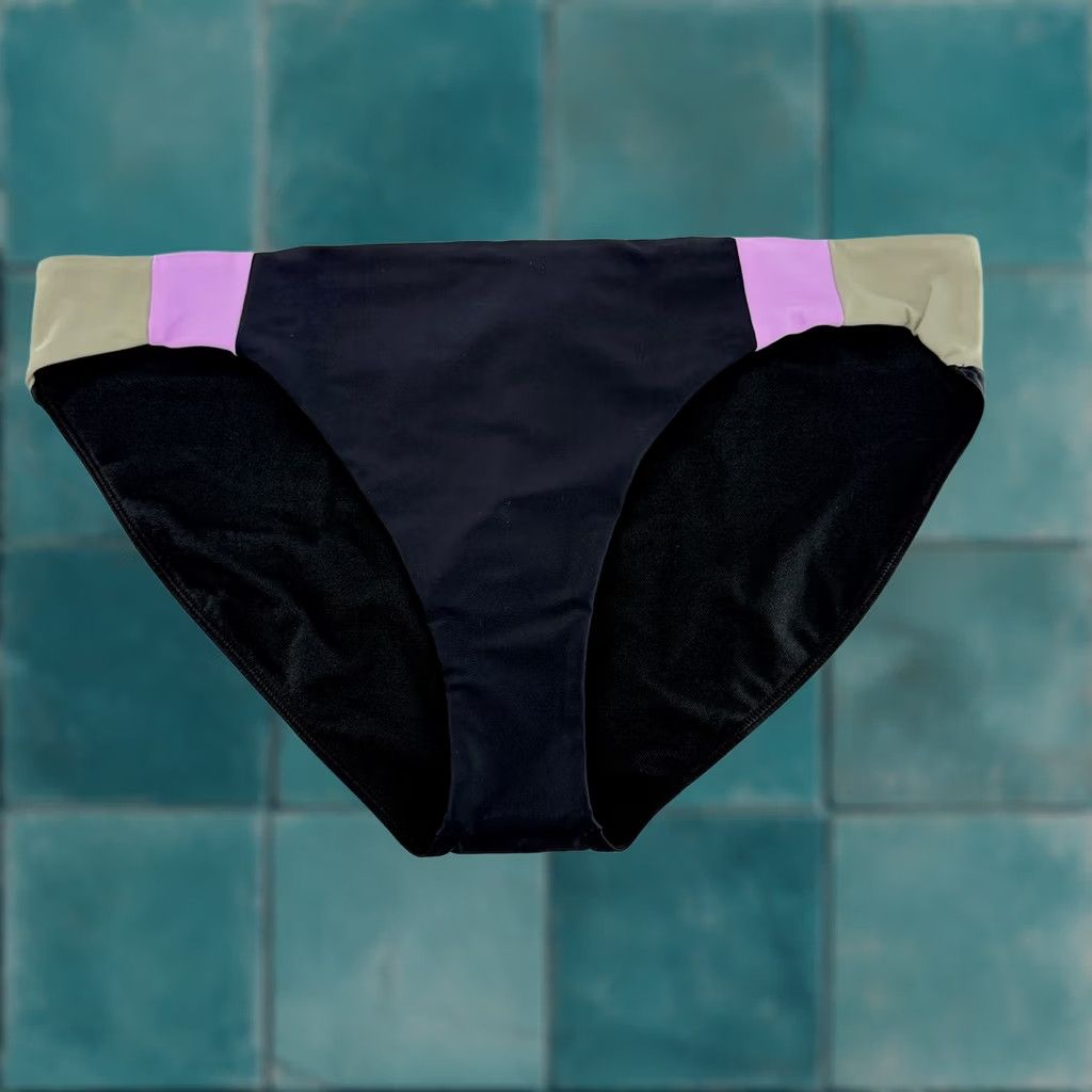 Prana Prana Women’s Tulum Bikini Bottom Sz L Black Color Block Summer Sustainable NWT Size 36" / US 14 / IT 50 - 1 Thumbnail