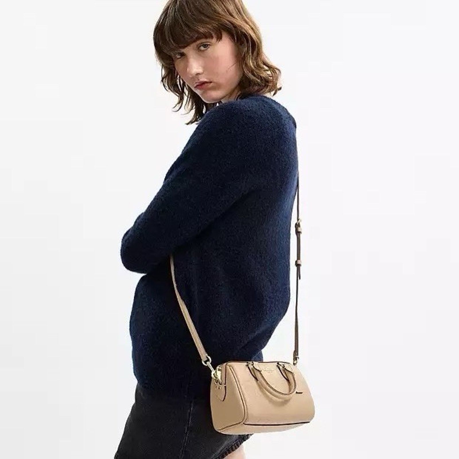 Coach NWT Coach Mini Rowan Crossbody Bag CCF28 pebbled leather Oat Size ONE SIZE - 12 Thumbnail