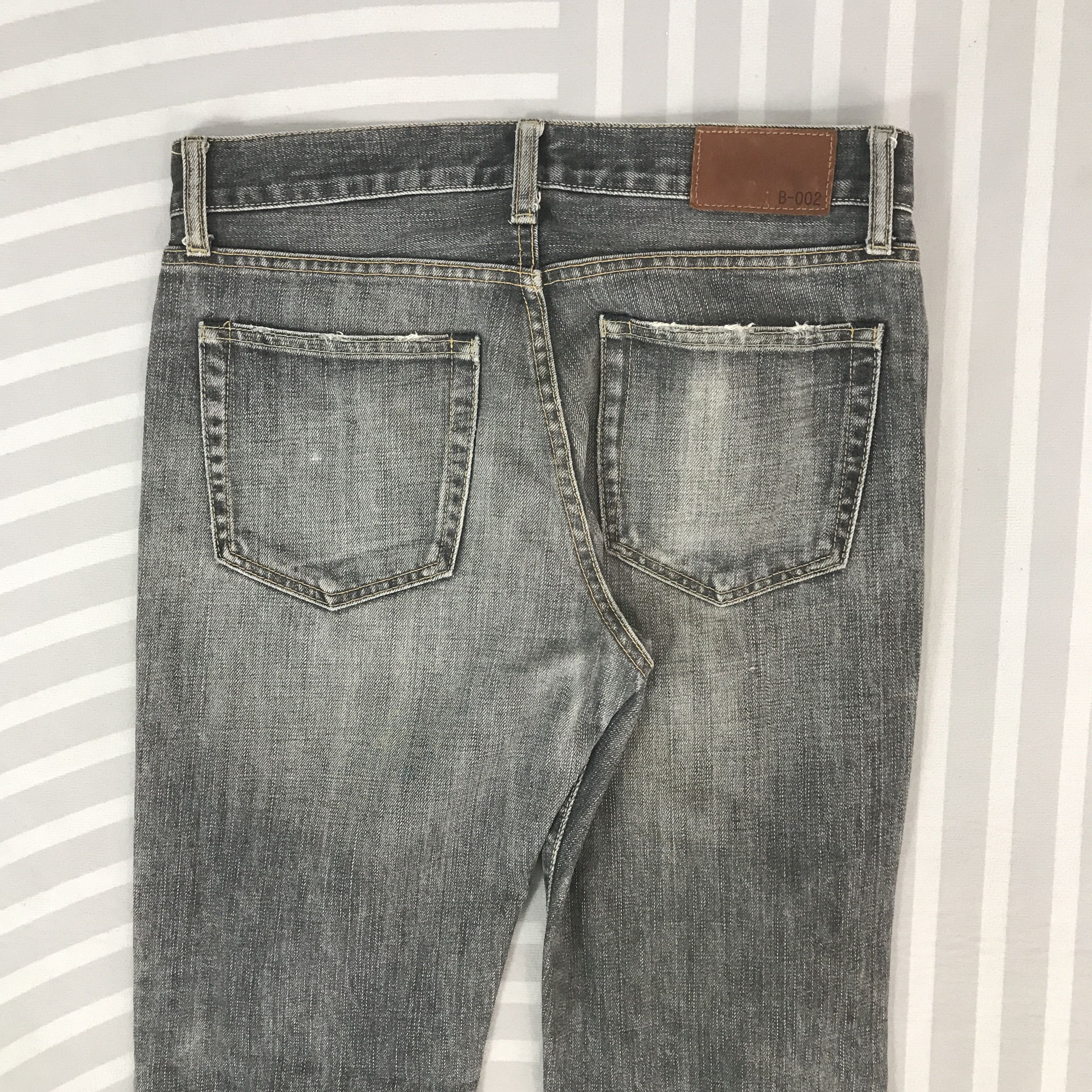 Japanese Brand Flare Japanese Uniqlo Distressed Denim black pants K54B11 Size US 30 / EU 46 - 5 Thumbnail