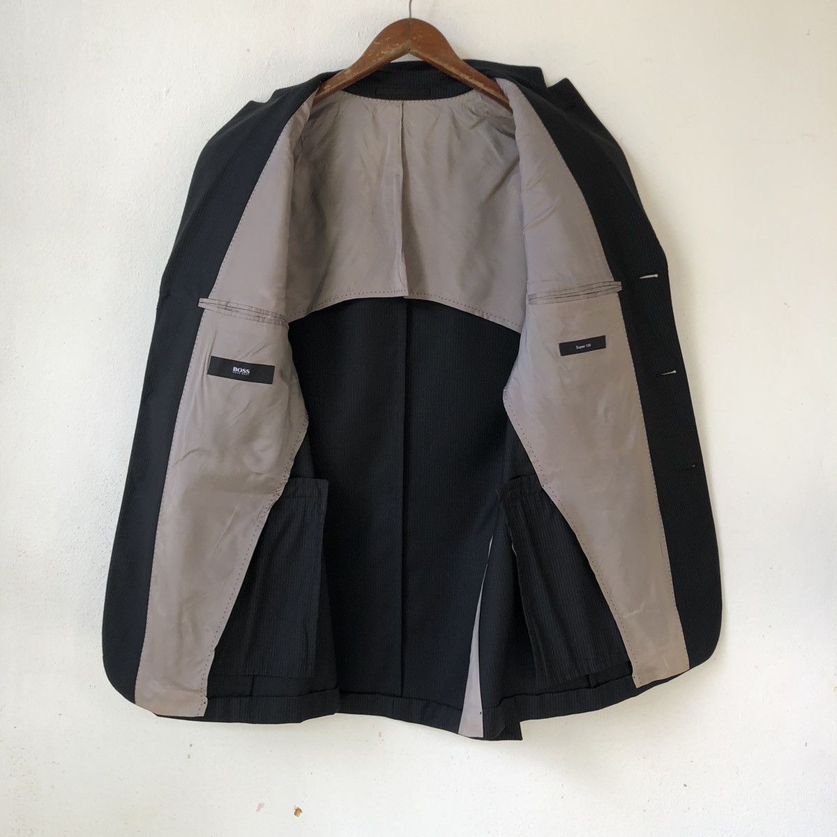 Hugo Boss BOSS HUGO BOSS “ Scorsese/Movie-H” Black Pinstripe Blazer Size 42R - 4 Thumbnail