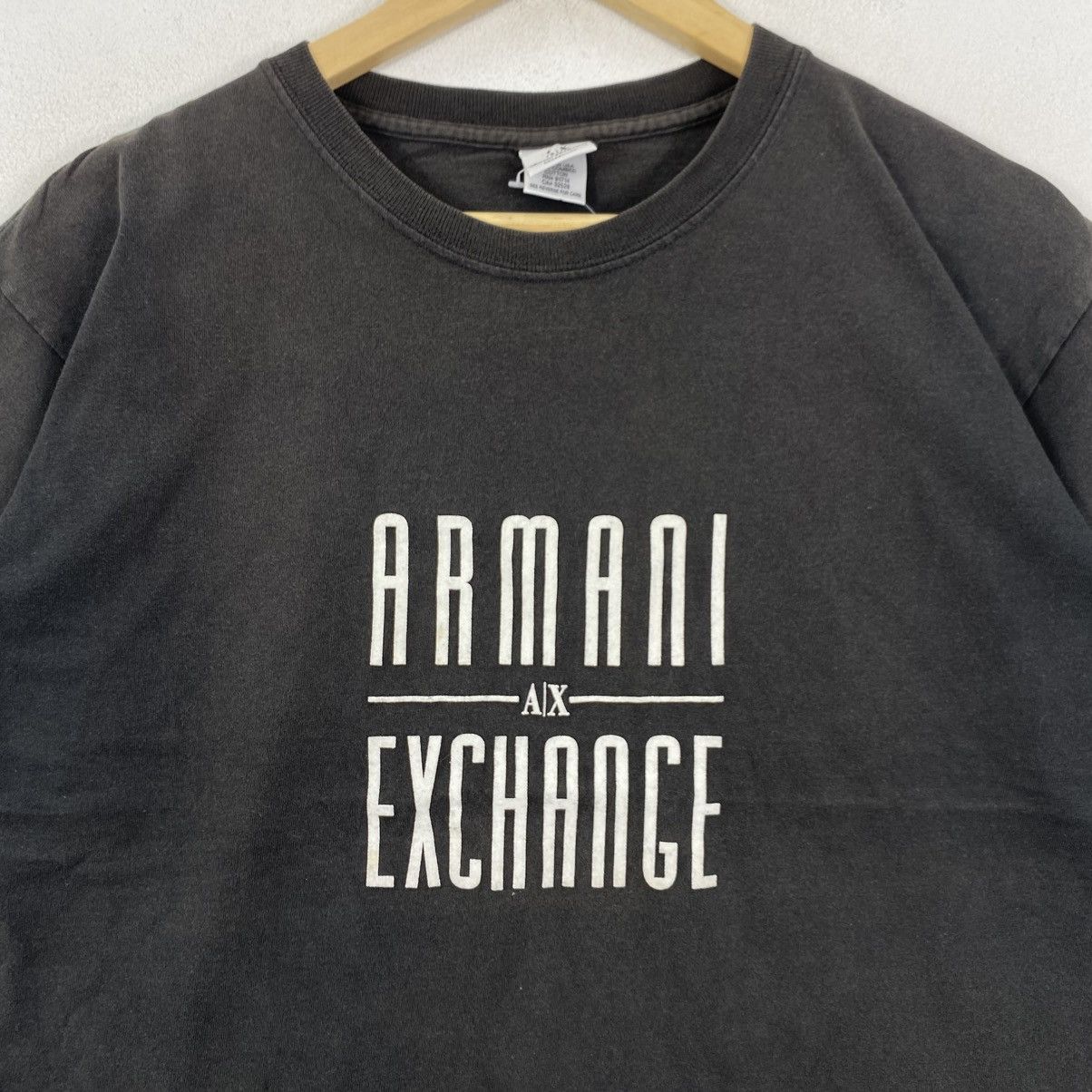 Armani Exchange Vintage Armani Exchange A|X Logo T-Shirt Made in USA Black M Size US M / EU 48-50 / 2 - 4 Thumbnail
