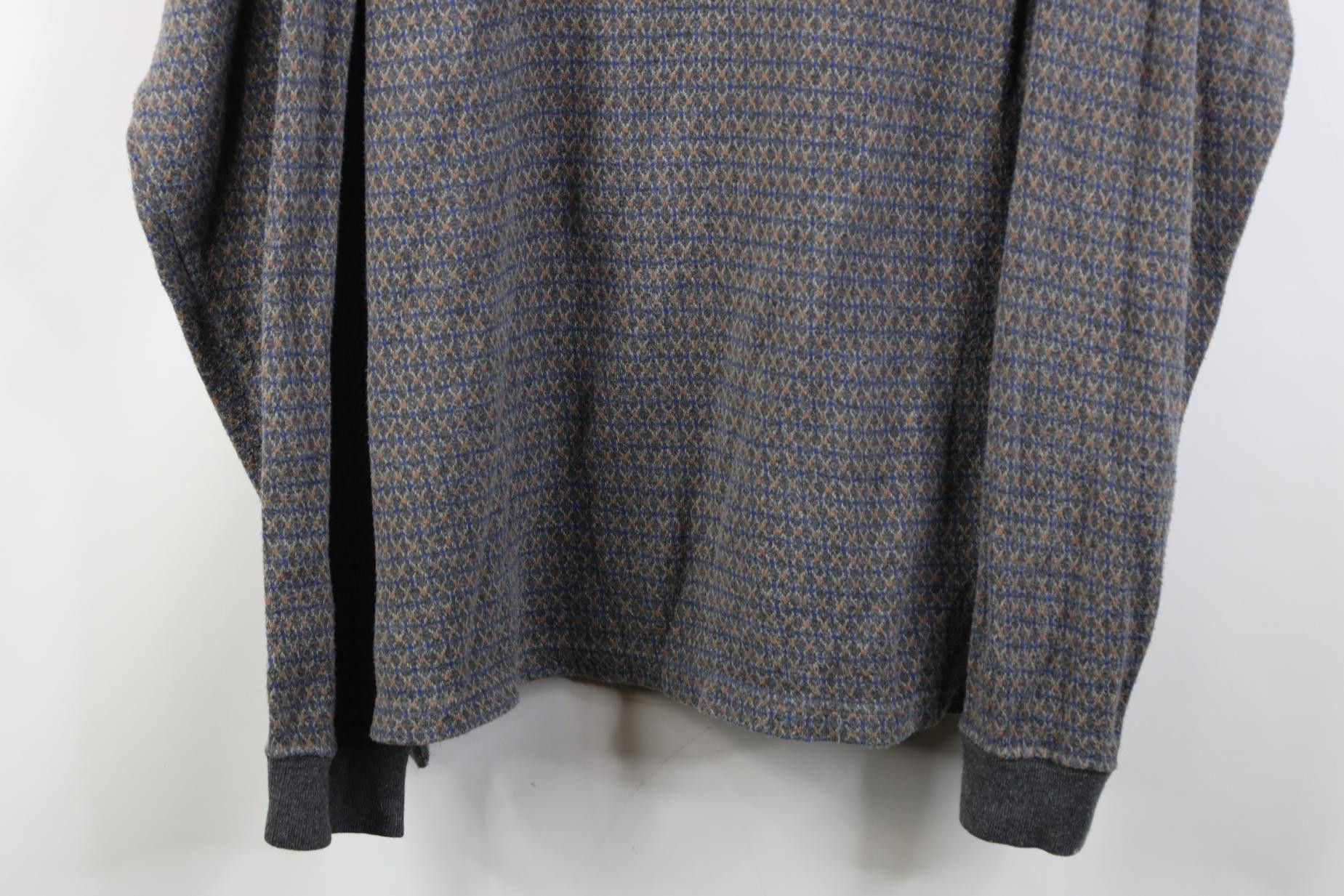 Vintage Vintage 90s Streetwear Fit Geometric Knit Long Sleeve Polo Size US L / EU 52-54 / 3 - 3 Thumbnail