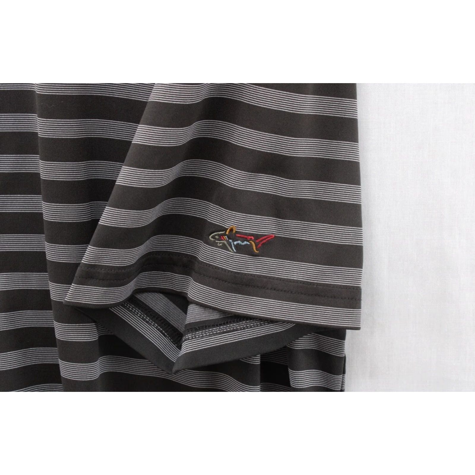 Vintage Greg Norman Polo Shirt Men's 2XL Black Gray Stripes Play Dry Golf Performance Shirt Size US XXL / EU 58 / 5 - 7 Thumbnail