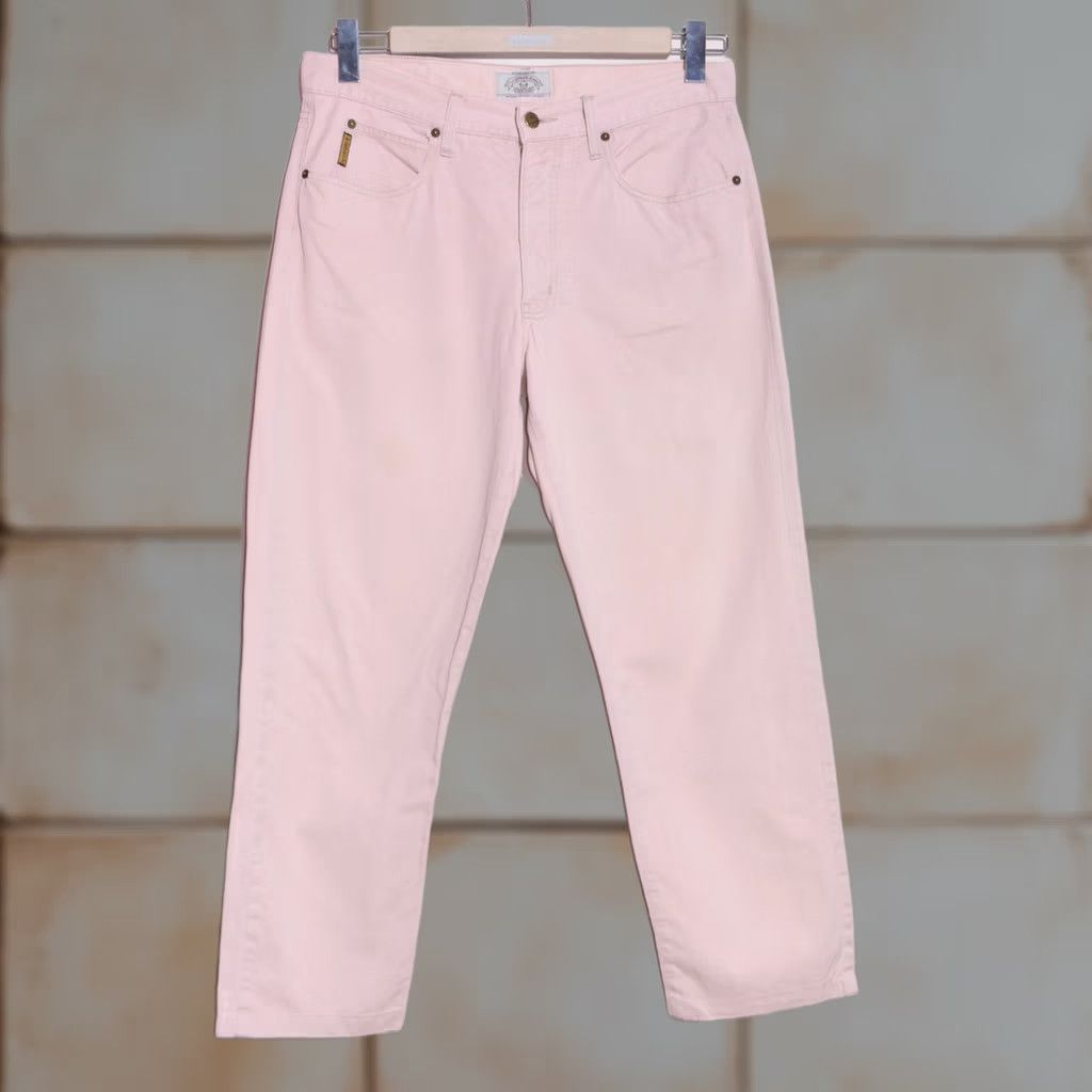 Vintage VINTAGE Armani Jeans Men's Eco-Stone Beige Denim Pants Made in Italy Size 36 Size US 36 / EU 52 - 1 Thumbnail