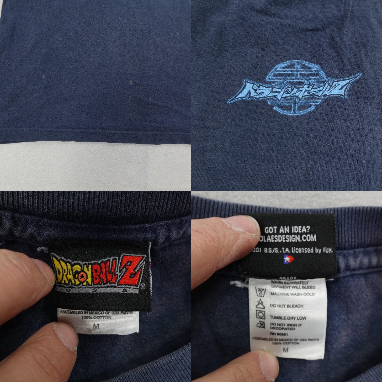 Vintage VINTAGE Dragon Ball Z T-Shirt Men Medium Blue Anime Retro Graphic Goku Super Saiyan 2001 Y2K Size US M / EU 48-50 / 2 - 8 Thumbnail