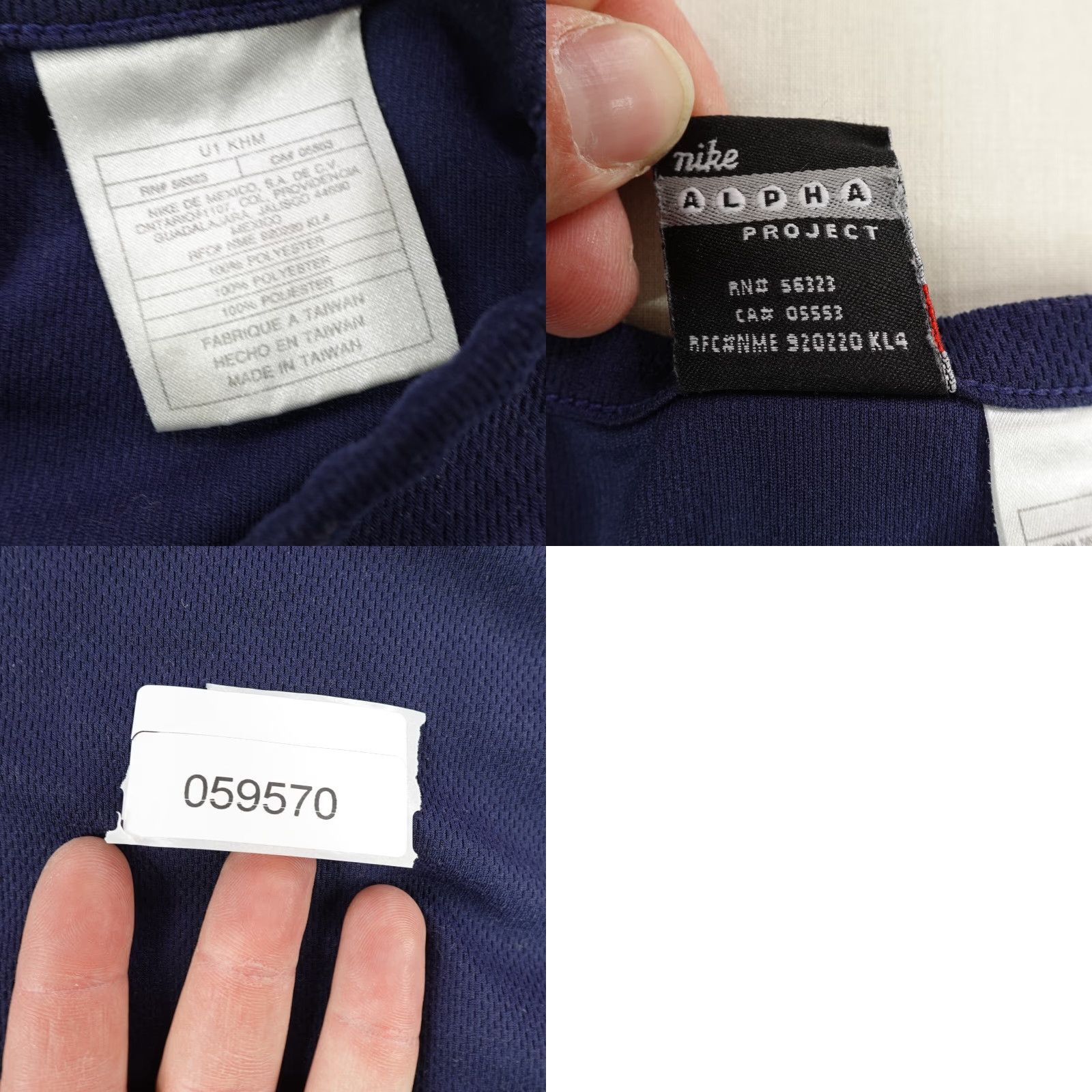 Nike VINTAGE Nike Shirt Womens Small Blue Alpha Project V-Neck Top Y2K Oversized Size S / US 4 / IT 40 - 8 Thumbnail