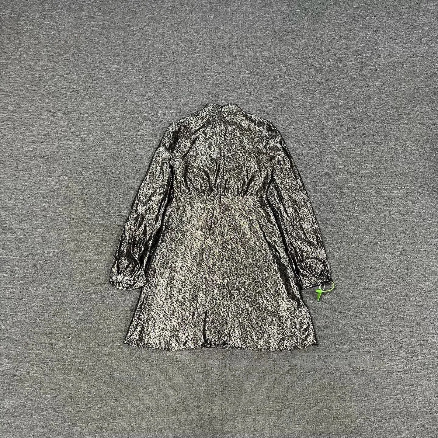 Yves Saint Laurent YSL Silver Ribbon Dress F34. Size XXS / US 00 / IT 34 - 8 Thumbnail
