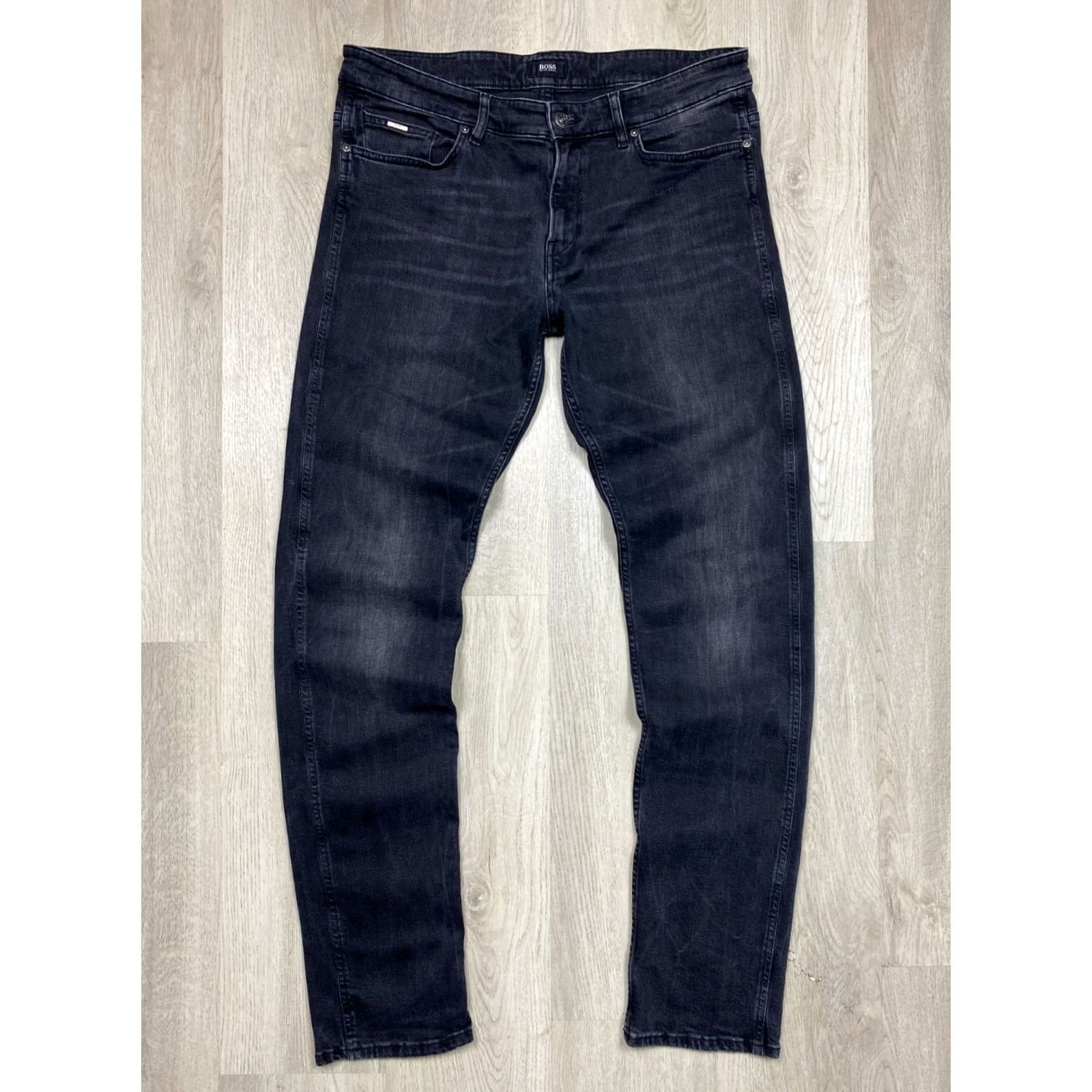Hugo Boss HUGO BOSS Mens Grey Denim Jeans Size 34 Slim Straight 34 Inseam 34 In Color Grey/Gray Jeans Size US 34 / EU 50 - 2 Thumbnail
