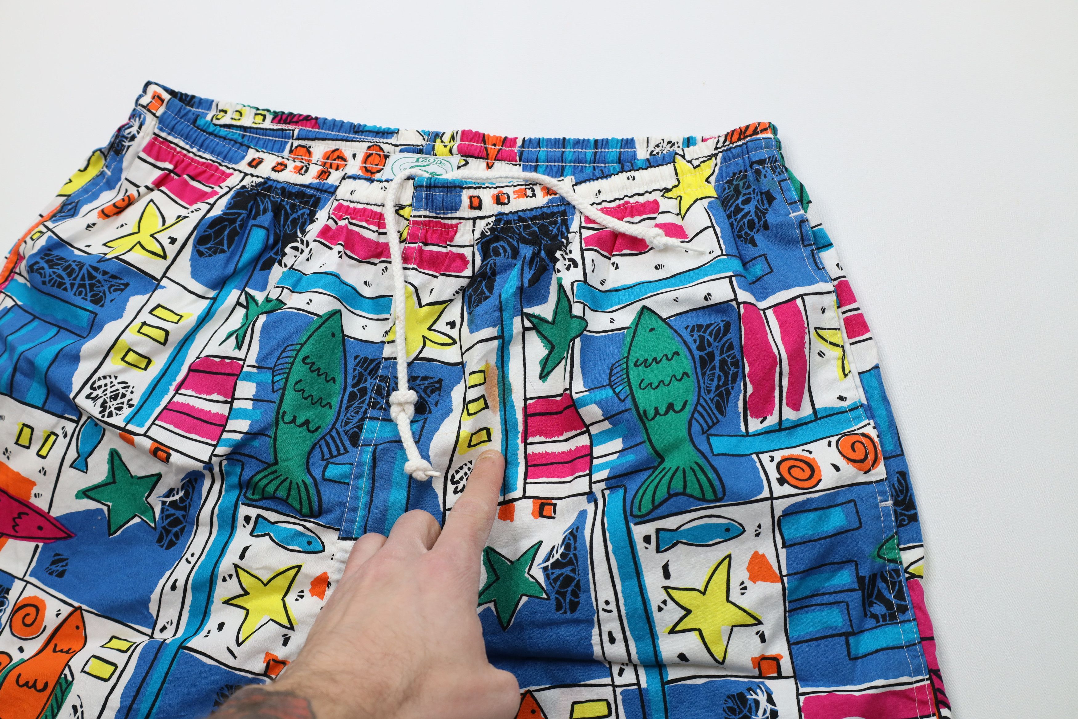 Lacoste Vintage 80s Izod Lacoste Lined Shorts Swim Trunks Cotton Size US 34 / EU 50 - 5 Thumbnail