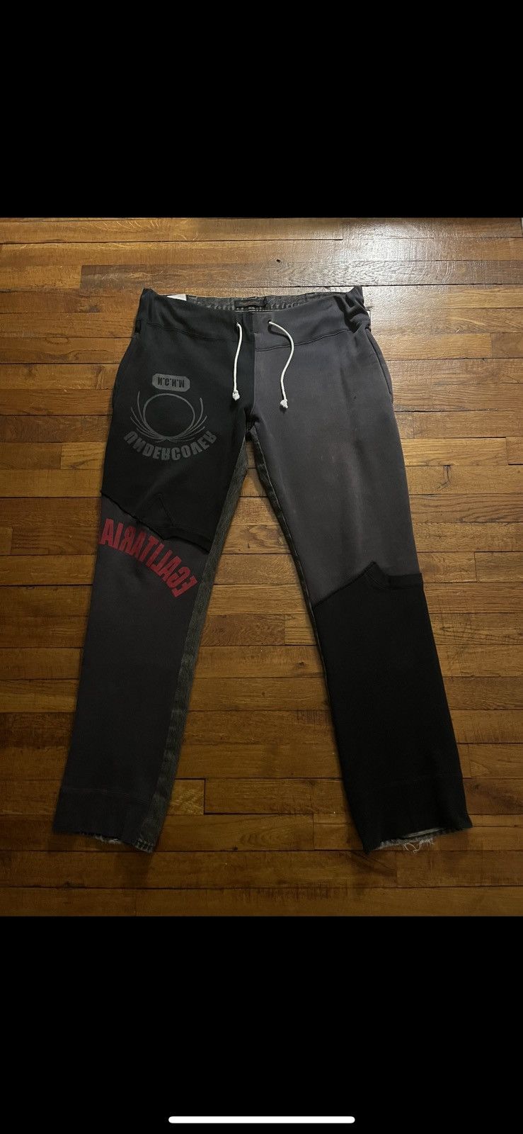 image of Undercover Aw03 “ Paper Doll “ Hybrid Denim in Grey, Men's (Size 34)