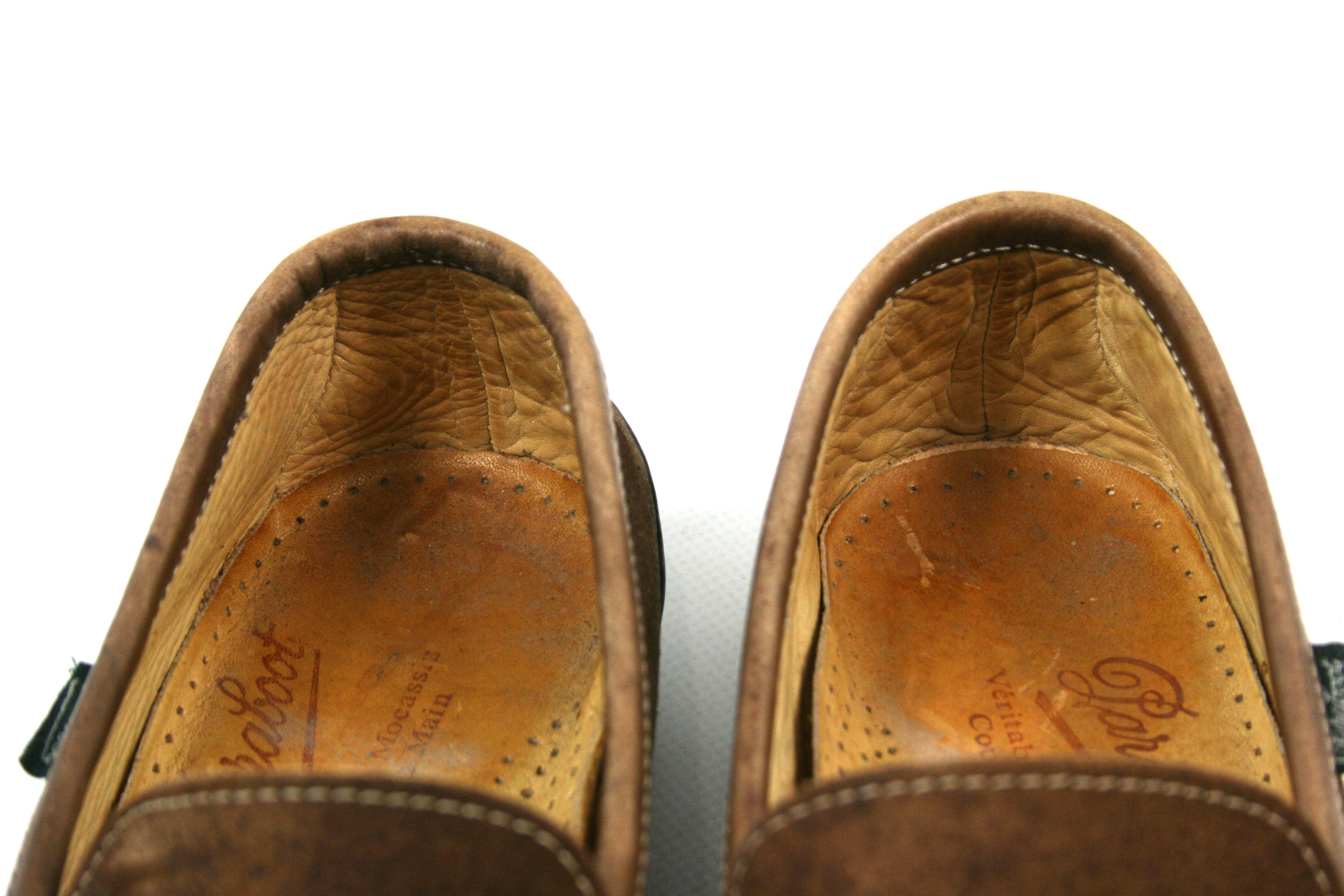 Paraboot 90S Cabrio Damier Suede Penny Loafers Vintage Size US 5.5 / IT 35.5 - 10 Thumbnail
