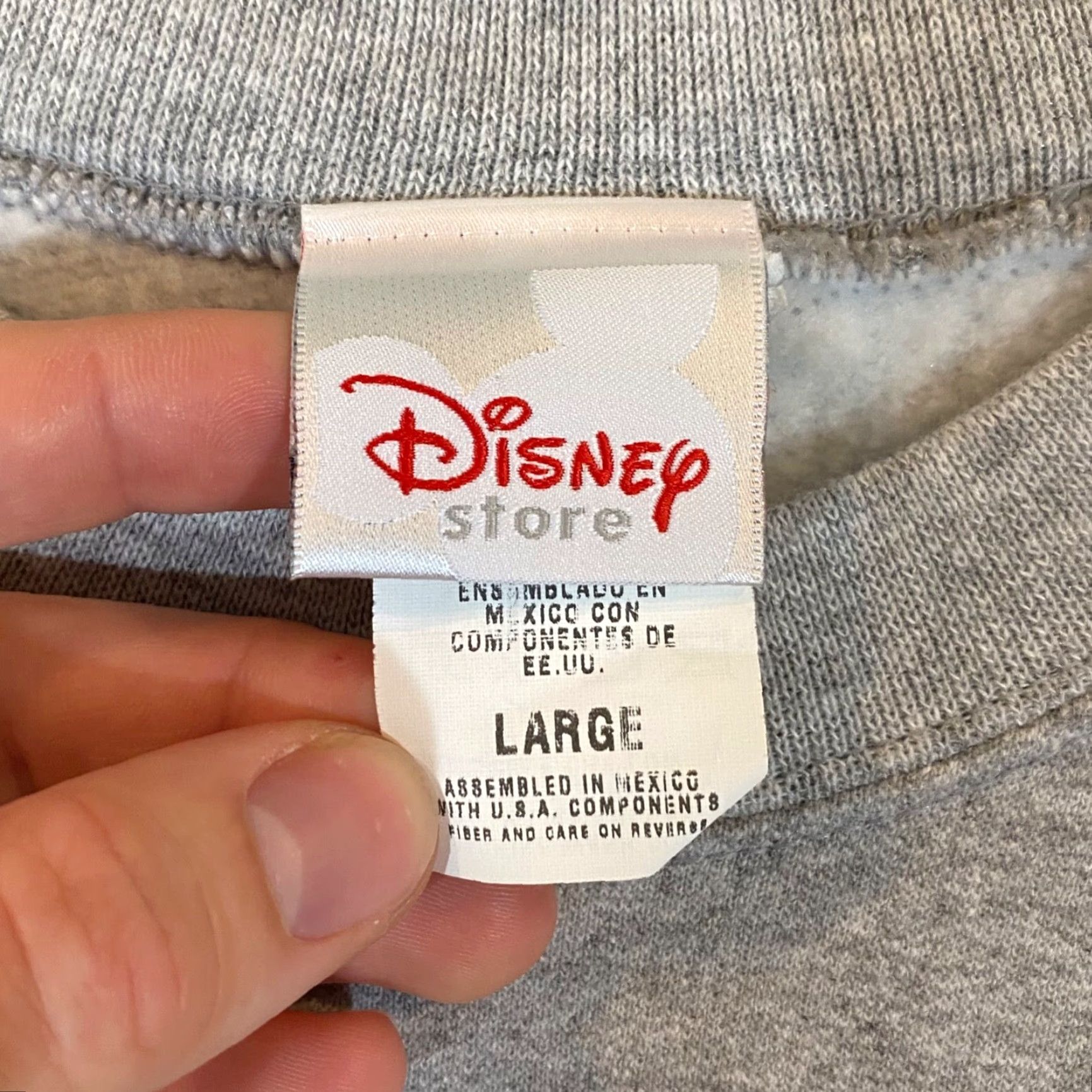 Disney Disney Sweatshirt Mens Large Gray Crewneck Pullover Mickey Main Mouse Jacket Coat Size US L / EU 52-54 / 3 - 3 Thumbnail