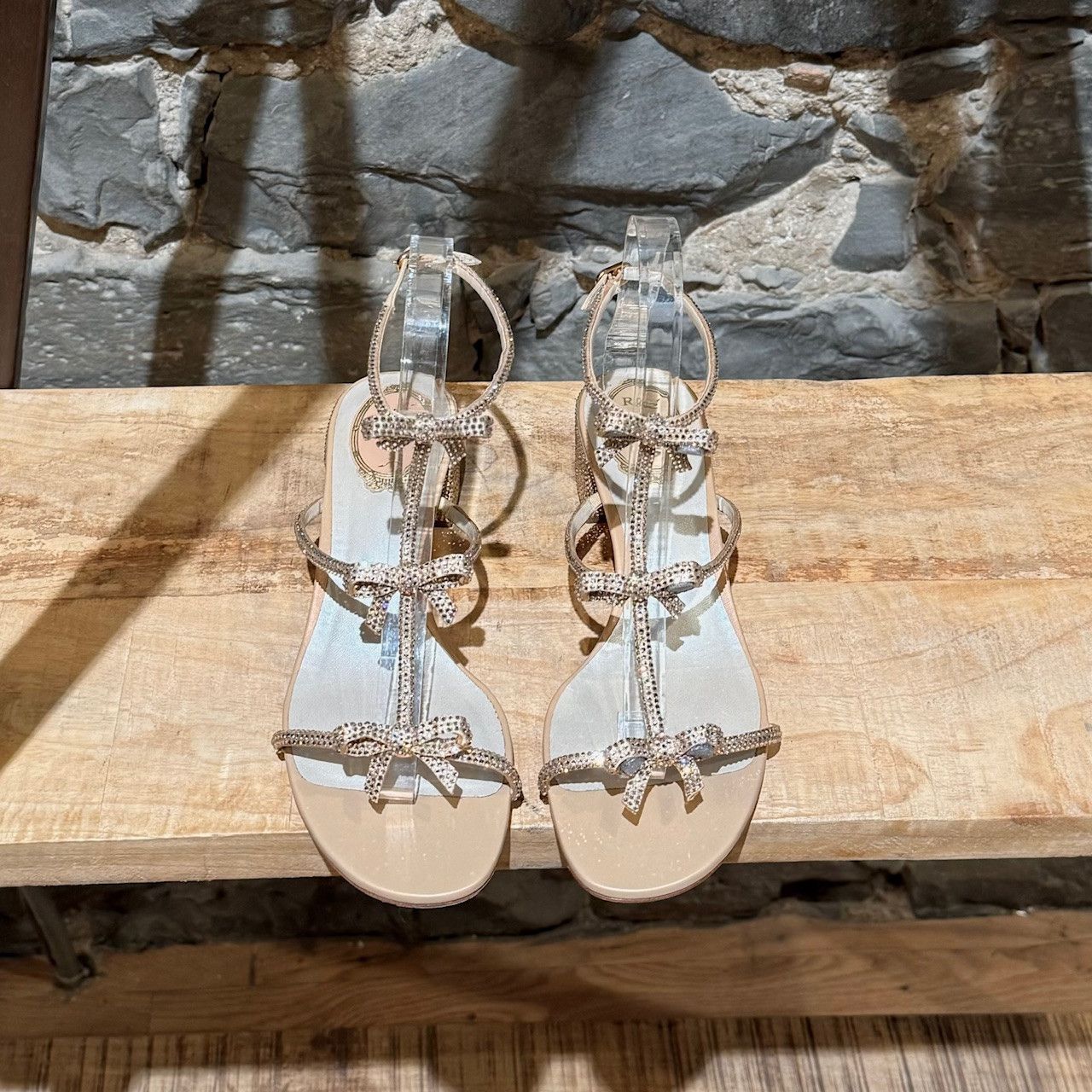 Rene Caovilla René Caovilla Caterina 40 Crystal Bow Strap Sandals Size US 8.5 / IT 38.5 - 6 Thumbnail