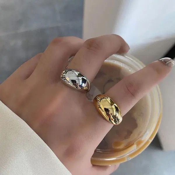 Jewelry Dome Irregular Chunky Ring Set Size ONE SIZE - 4 Thumbnail
