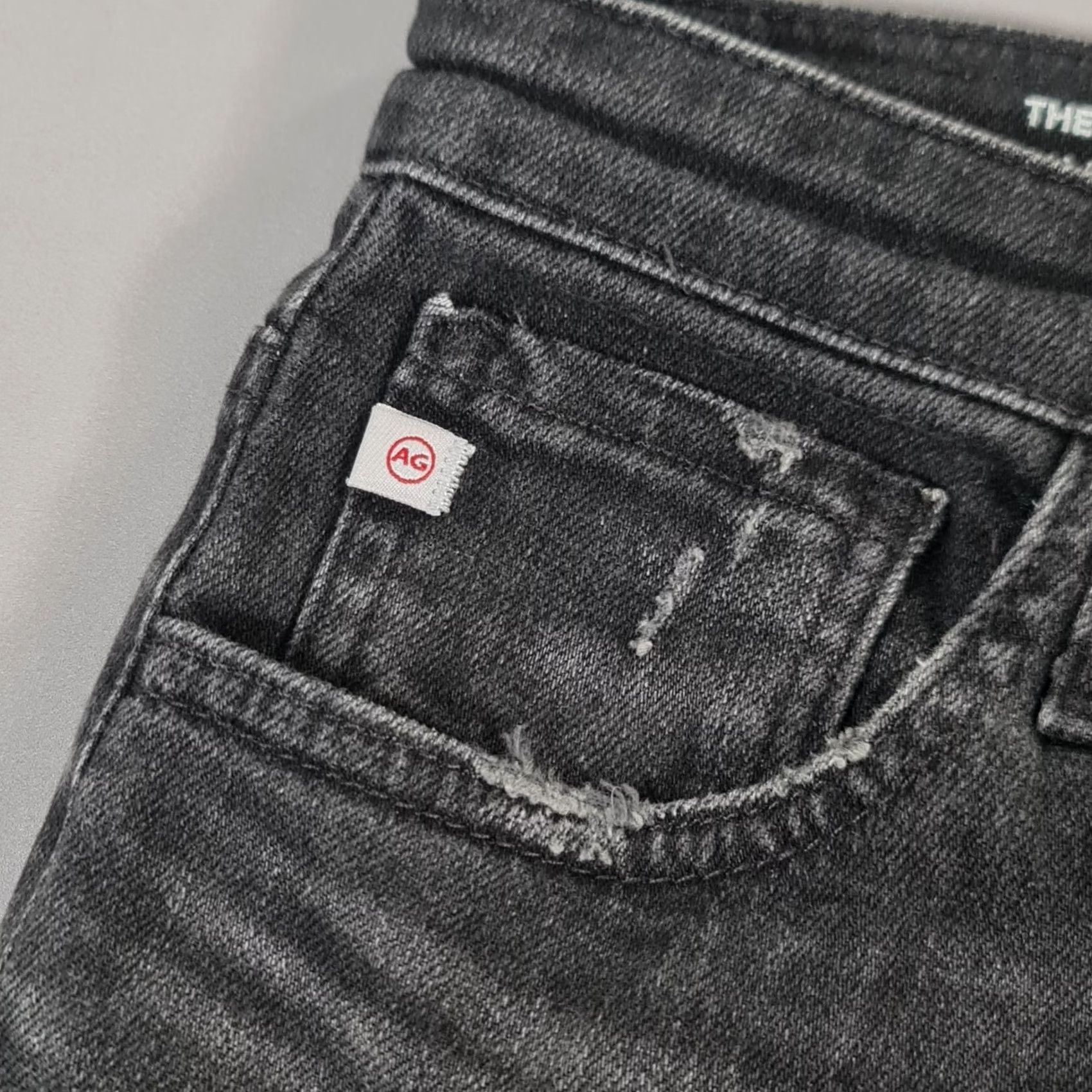 Vintage AG Adriano Goldschmied Womens Jeans Grey W26 L26 Isabelle Button Up High Rise Cropped Slim Fit Five Pocket Denim Buttoned Rise High Vintage: No Size 26" / US 2 / IT 38 - 6 Thumbnail
