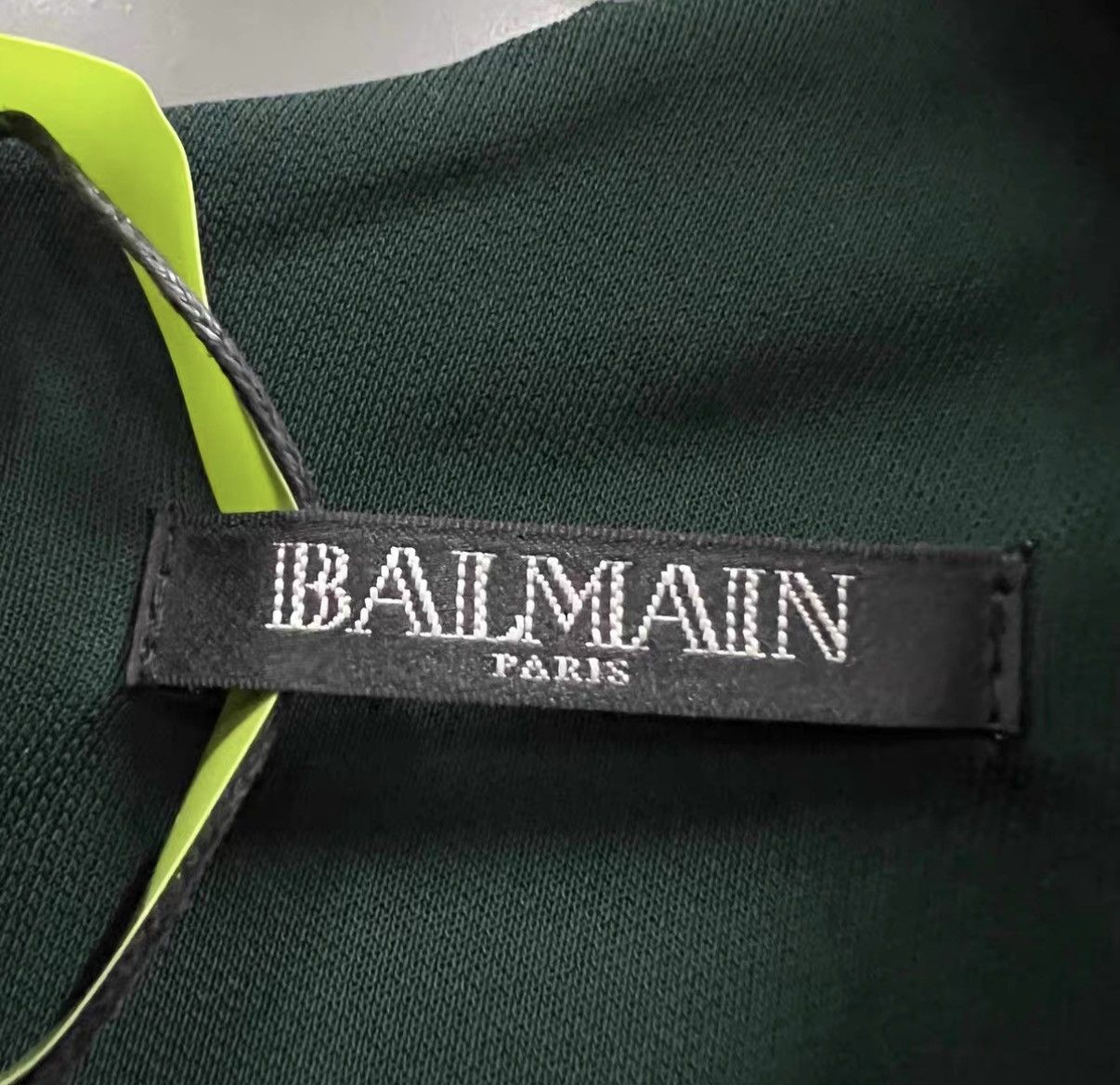 Balmain Balmain Green Padded Shoulder Rhinestone Dress J41 Size S / US 4 / IT 40 - 3 Thumbnail