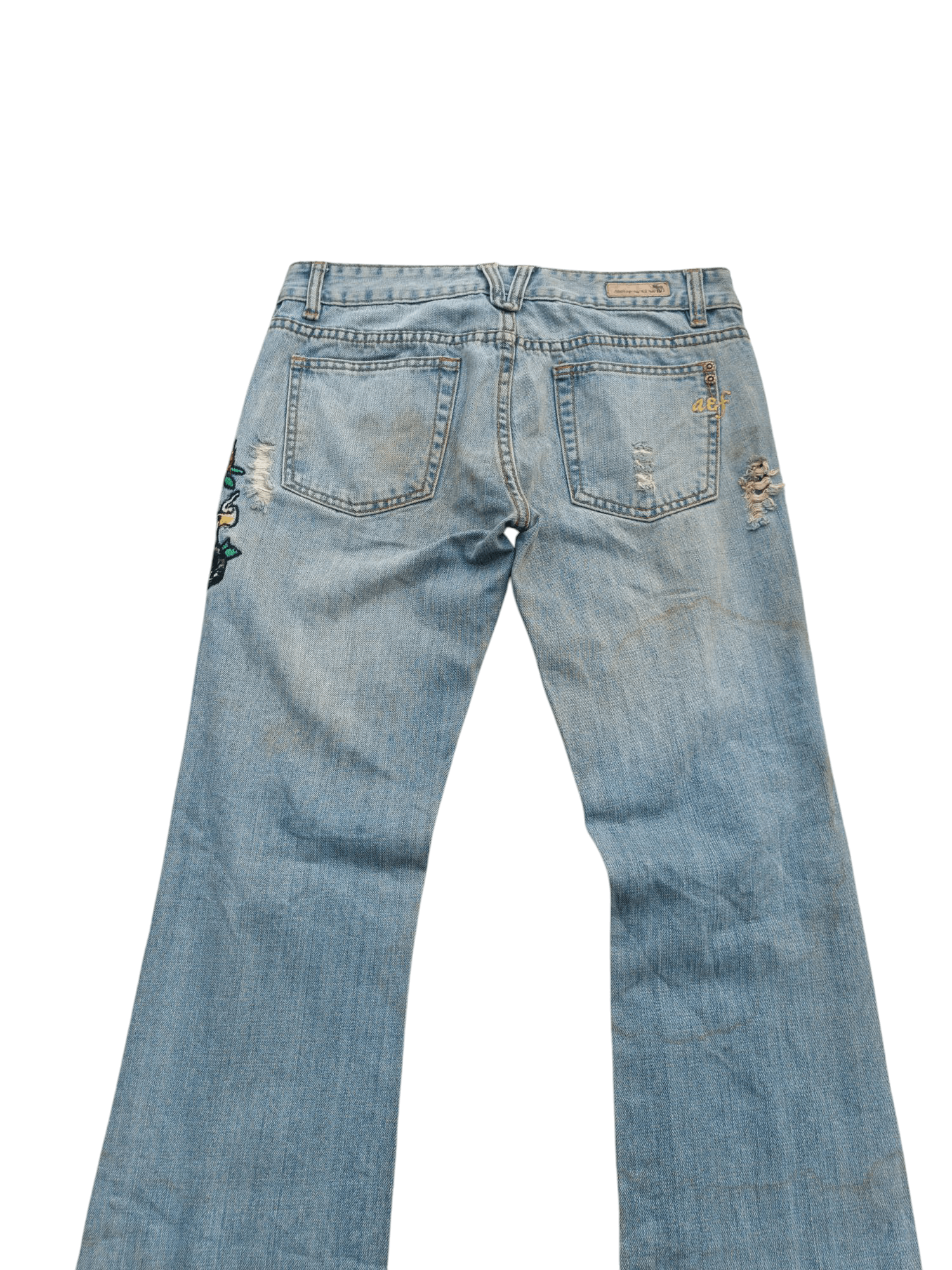 Abercrombie & Fitch FLARED Abercrombie & Fitch Distressed Embroidery Denim E218 Size US 30 / EU 46 - 9 Thumbnail