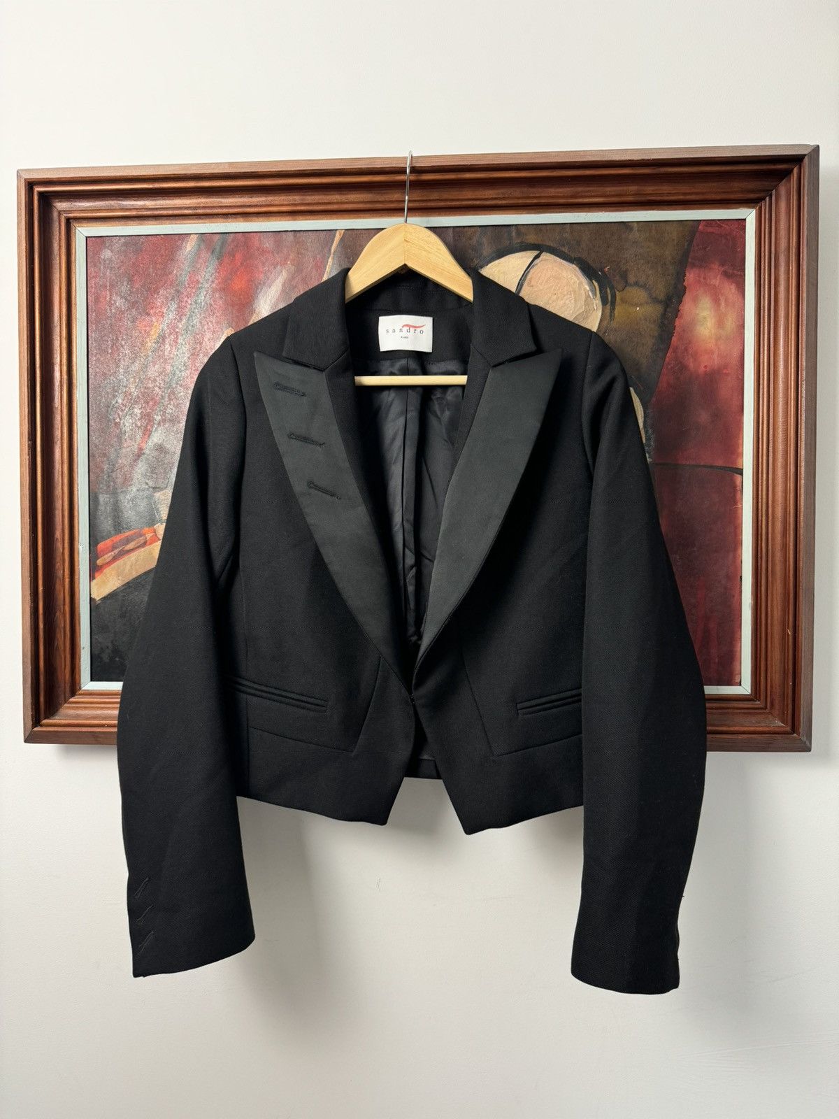 Sandro Sandro Paris Black Classy Blazer Jacket Luxury High Quality Size M / US 6-8 / IT 42-44 - 1 Thumbnail
