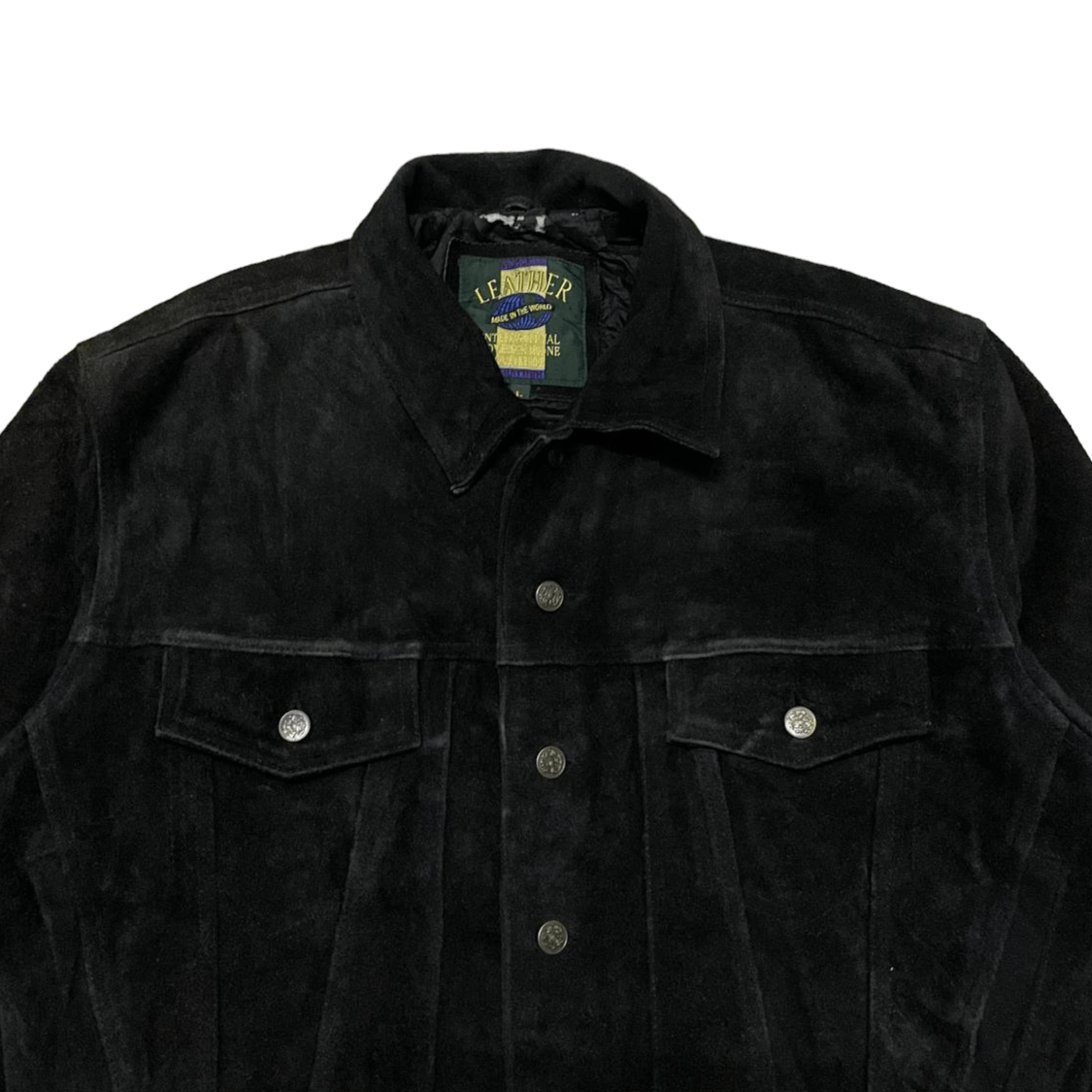Leather Vintage Trucker Jacket Cowhide Suede Leather Size US L / EU 52-54 / 3 - 2 Thumbnail