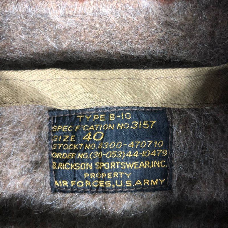 Buzz Rickson's B. Rickson Type B-10 Army Air Forces Zipper Jacket Size US M / EU 48-50 / 2 - 10 Thumbnail