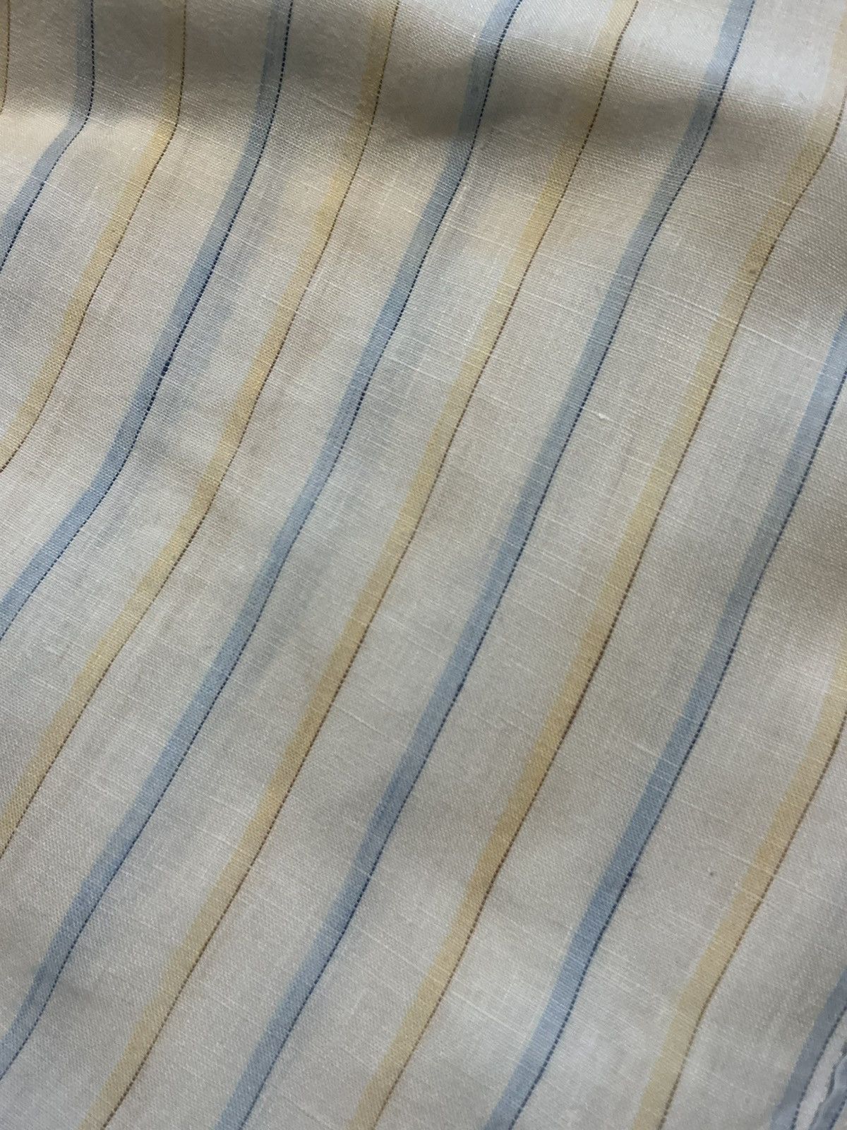 Ermenegildo Zegna Ermenegildo Zegna 100% Linen Striped Pocket Button Shirt Size US M / EU 48-50 / 2 - 7 Thumbnail