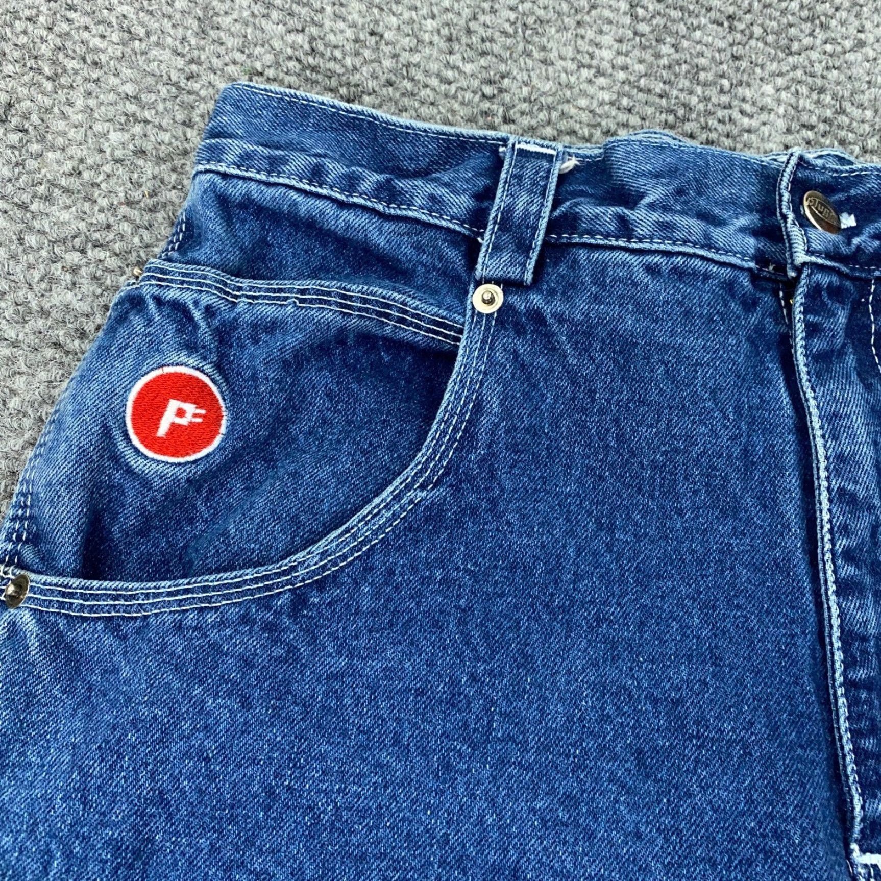 Vintage VINTAGE Pluggo Womens Jeans Size 15 Wide Leg High Waist Denim 90s Grunge Y2K Size 31" - 3 Thumbnail