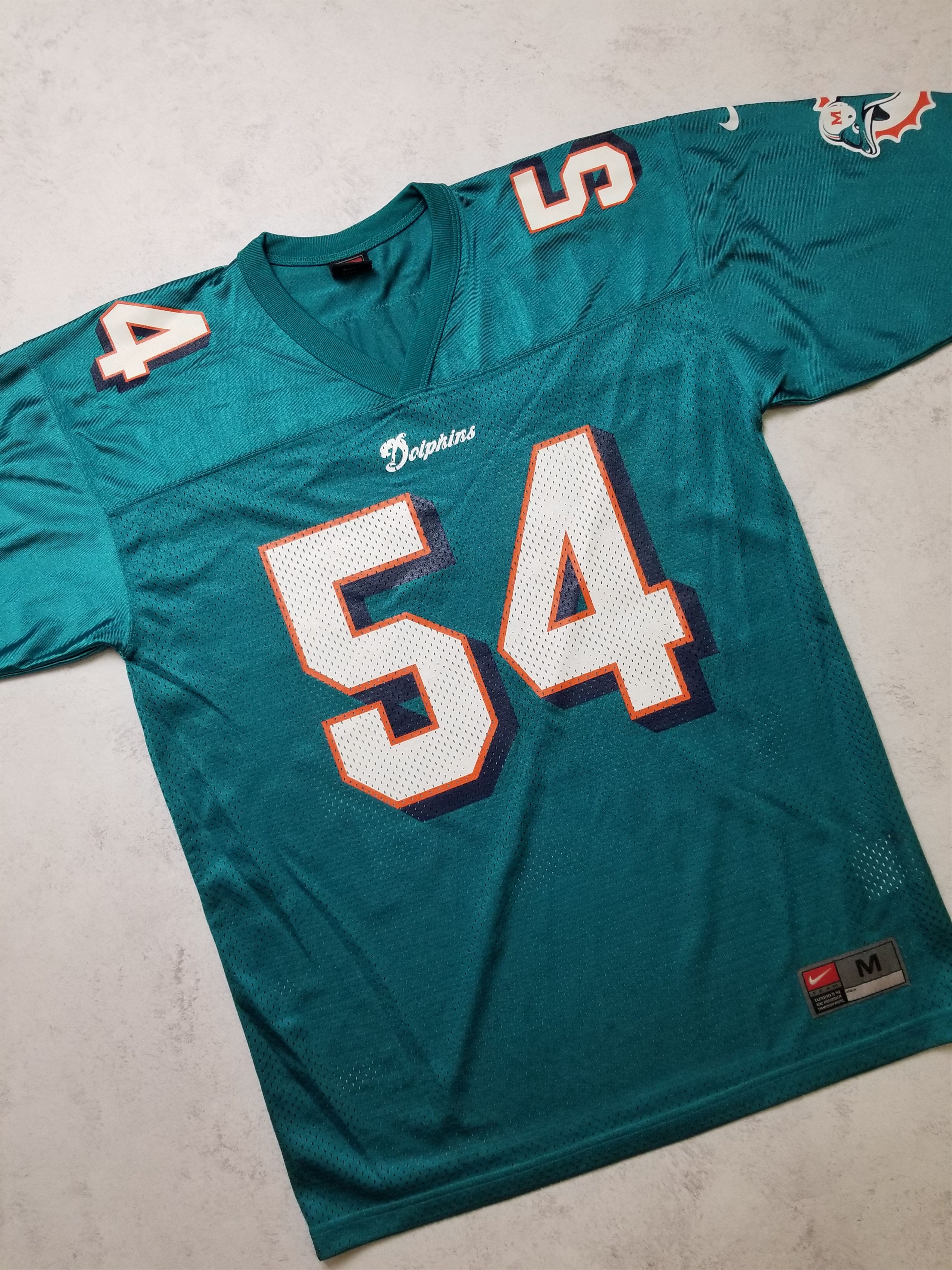 Nike VTG 90s Nike Zach Thomas Miami Dolphins NFL Teal Aqua Jersey Size US M / EU 48-50 / 2 - 17 Thumbnail