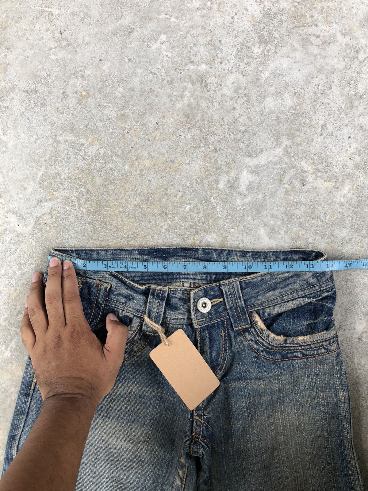 Japanese Brand × Le Grande Bleu (L.G.B.) Flared Jeans Jouer Aux Distressed Jeans Size US 27 - 20 Thumbnail