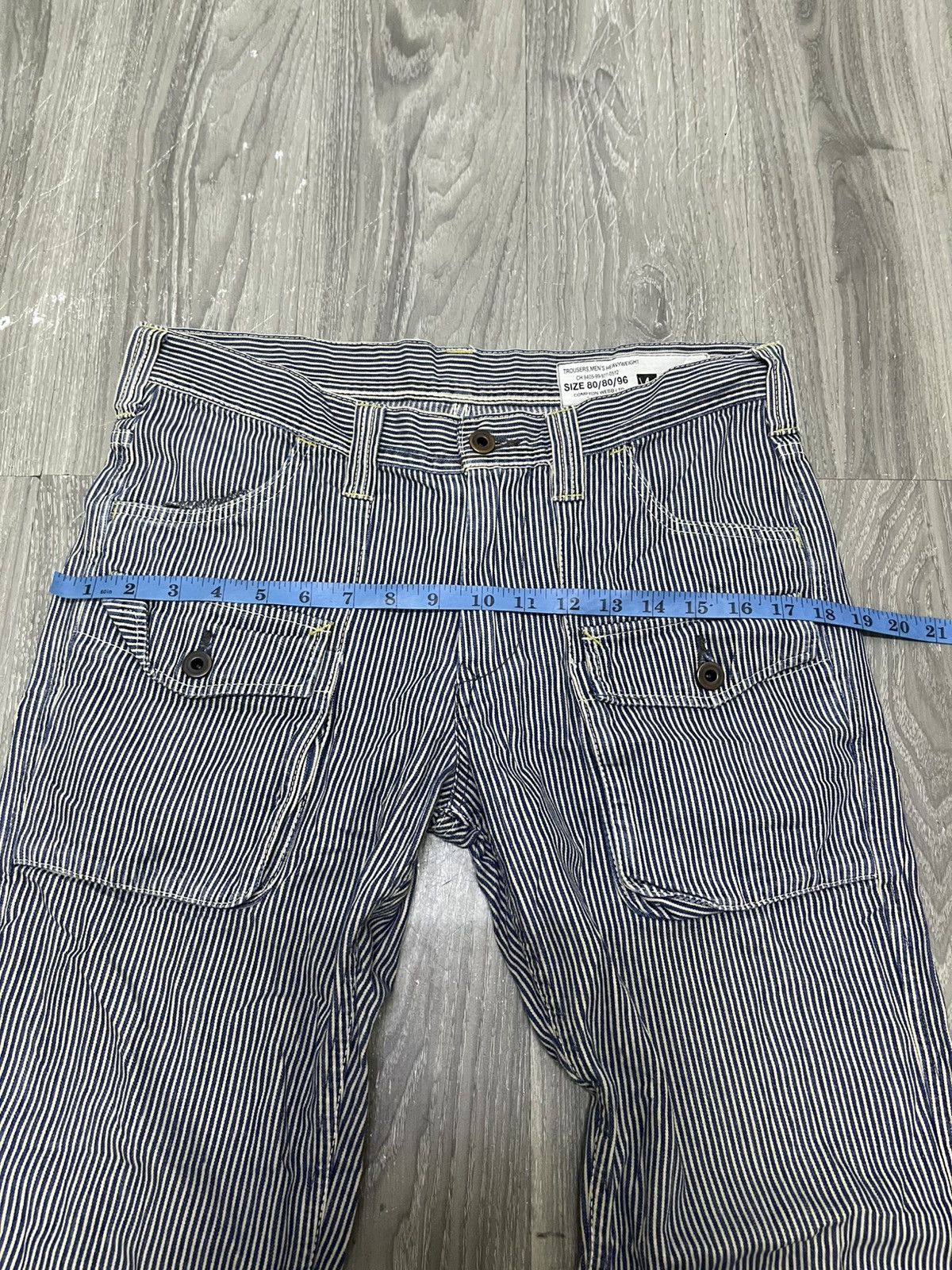 Japanese Brand Jepanes Brand x Studio Ecru Bush Pants Denim Hickory Size US 33 - 16 Thumbnail