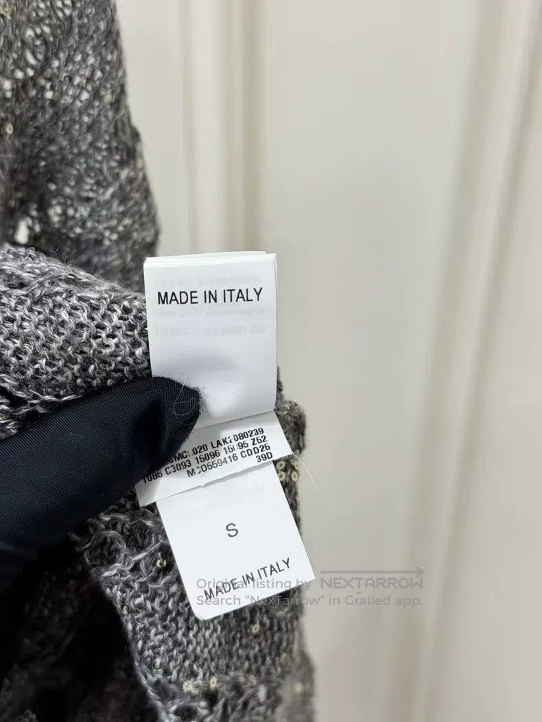 Brunello Cucinelli Brunello Cucinelli Gray Linen Sequin Open Cardigan Size S / US 4 / IT 40 - 9 Thumbnail