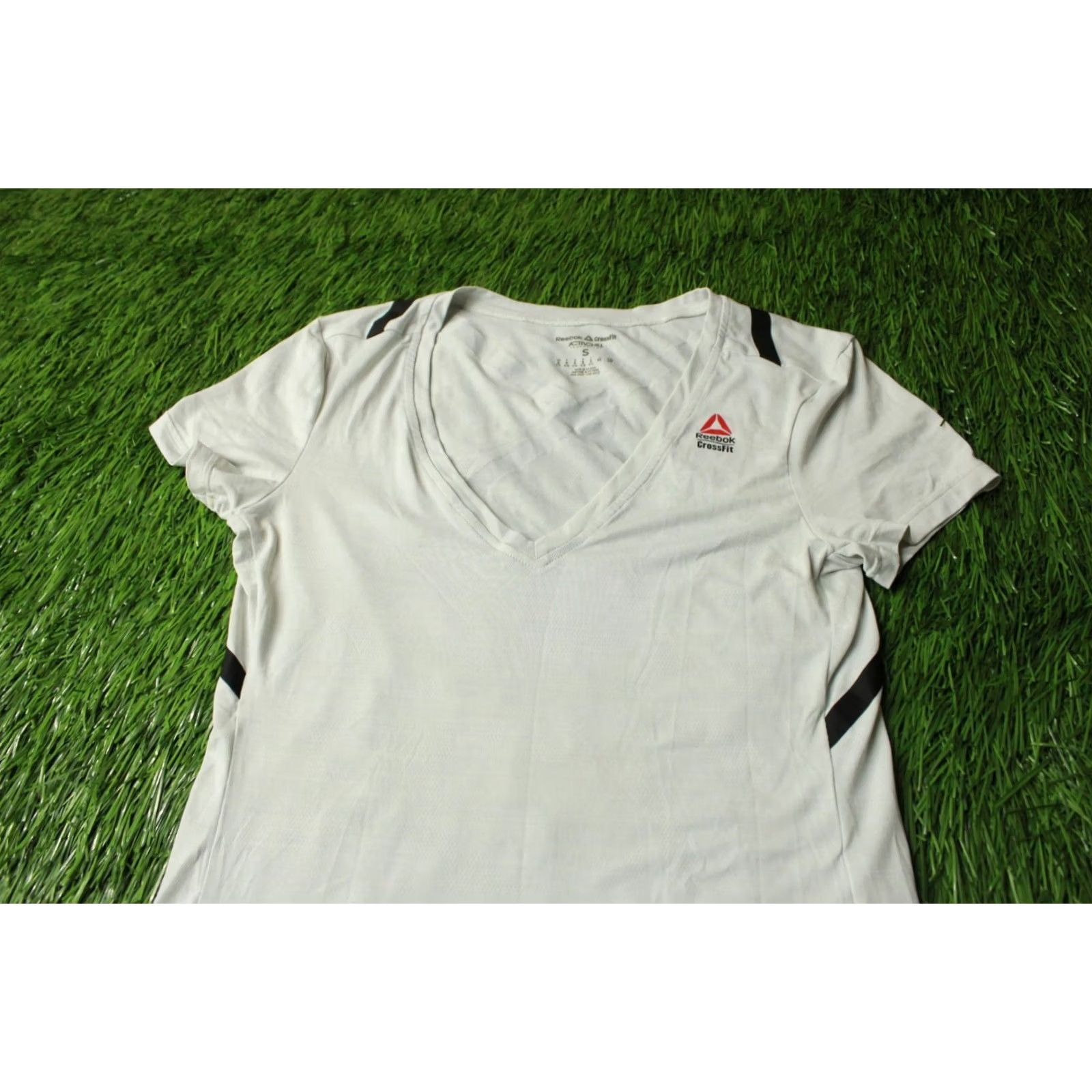 Reebok REEBOK CROSSFIT ACTIVCHILL WOMEN T-Shirt SJ/SS Jersey Size S White Black Size S / US 4 / IT 40 - 3 Thumbnail