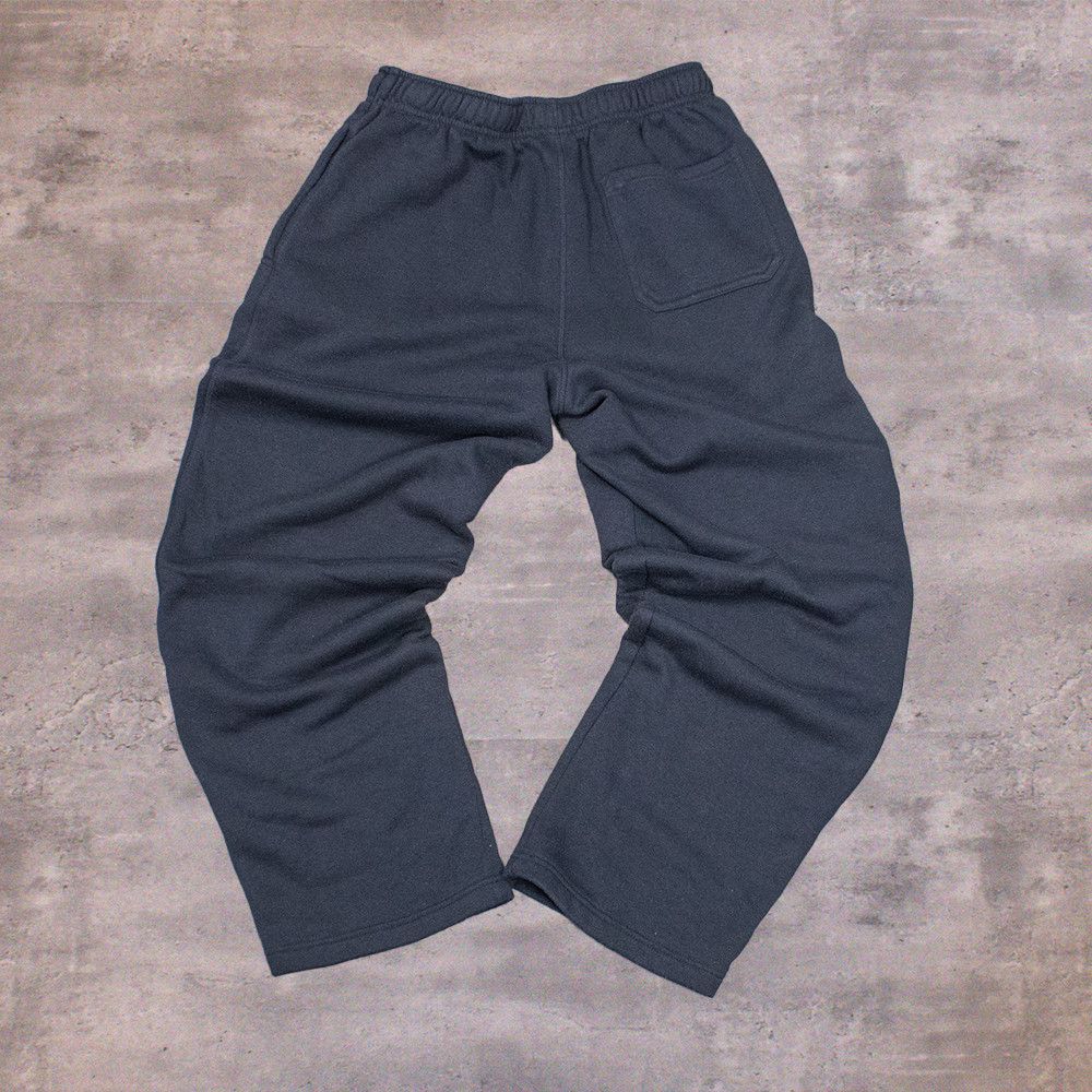 Athletic Works Y2K 2000's Baggy Relax Fit Wide Legged Navy Sweat Pant's Size US 28 / EU 44 - 2 Thumbnail