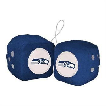 Designer Seattle Seahawks Fuzzy Dice New NFL (1) Size ONE SIZE - 1 Thumbnail