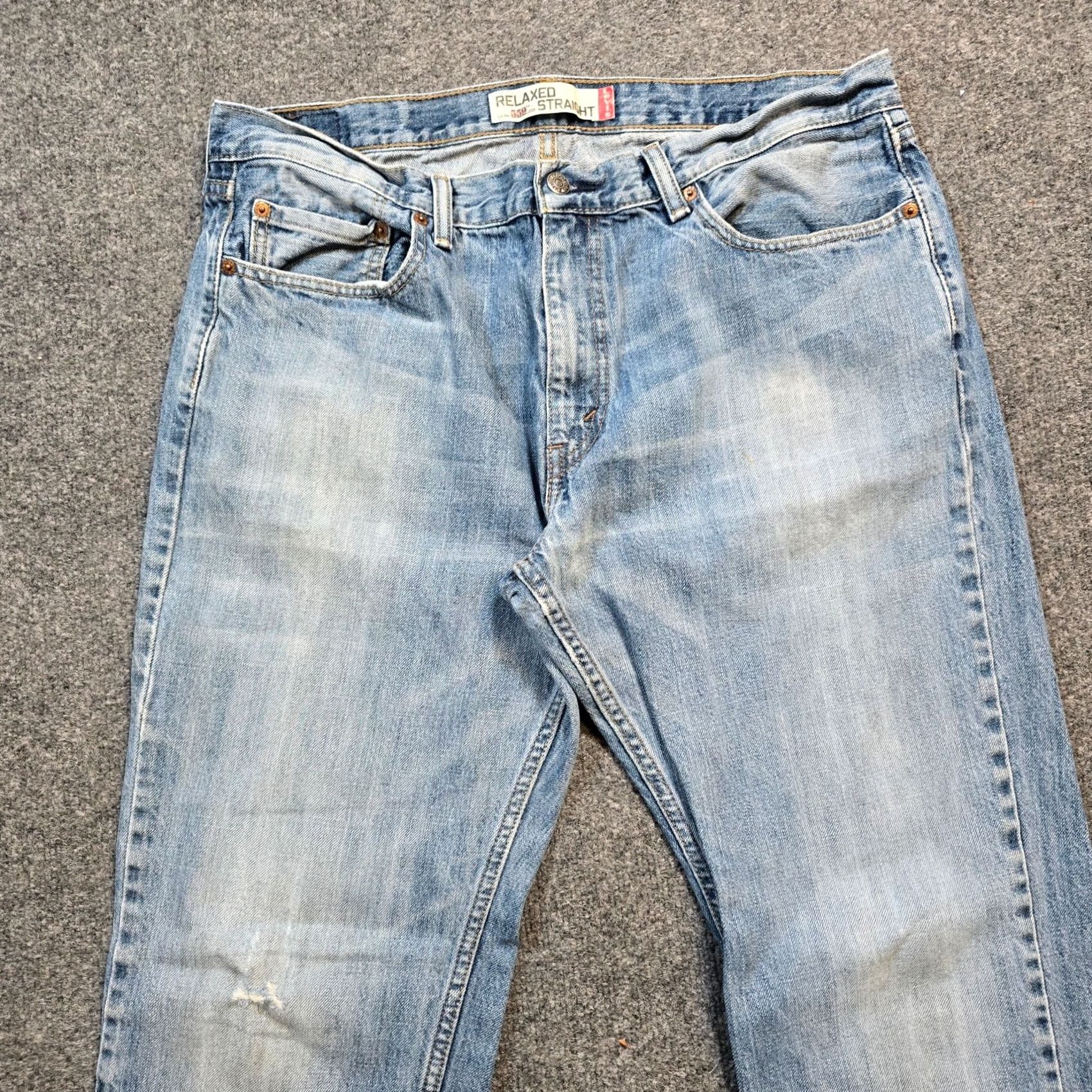 Levi's Levi's 559 Jeans Men 36x32 Blue Baggy Straight Distressed Grunge Loose Y2K 5-Pocket Denim Cotton Vintage Patina Womens Mens Girls Size US 36 / EU 52 - 2 Thumbnail