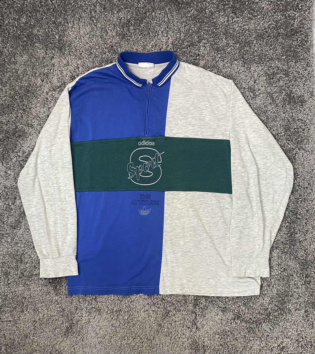 Adidas × Vintage Vintage 90s Adidas Sport The Attitude Long Sleeve Size US M / EU 48-50 / 2 - 1 Thumbnail