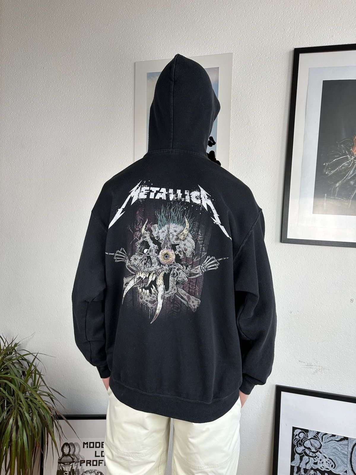 Band Tees × Metallica × Vintage Vintage 00s Metallica Hoodie Logo Size US XL / EU 56 / 4 - 1 Thumbnail